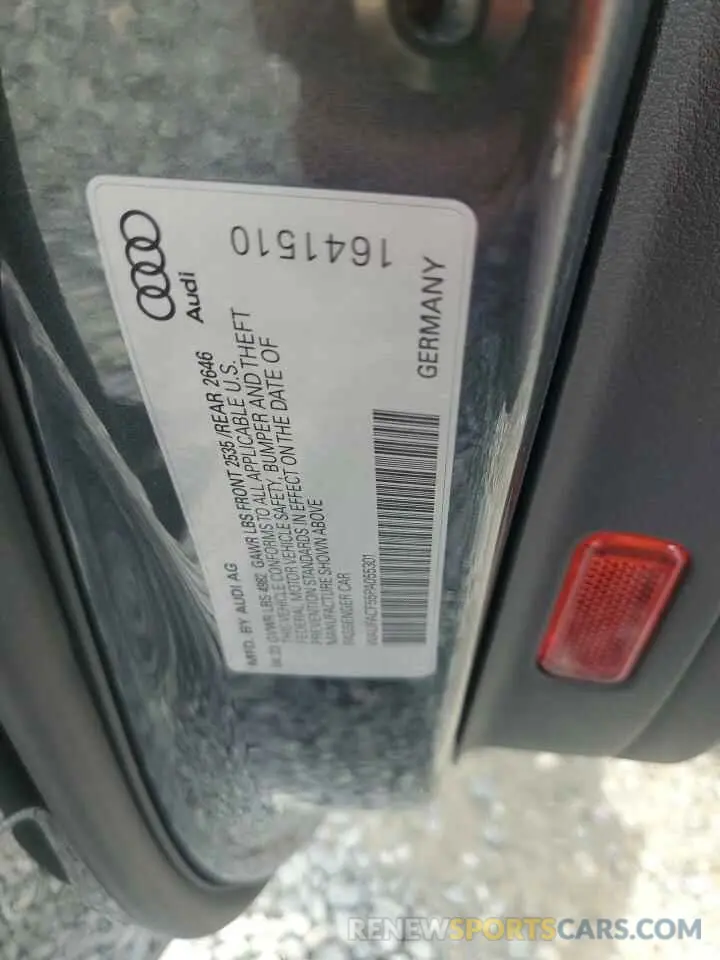 12 fotografías del automóvil dañado WAUFACF55PA055301 AUDI A5 2023