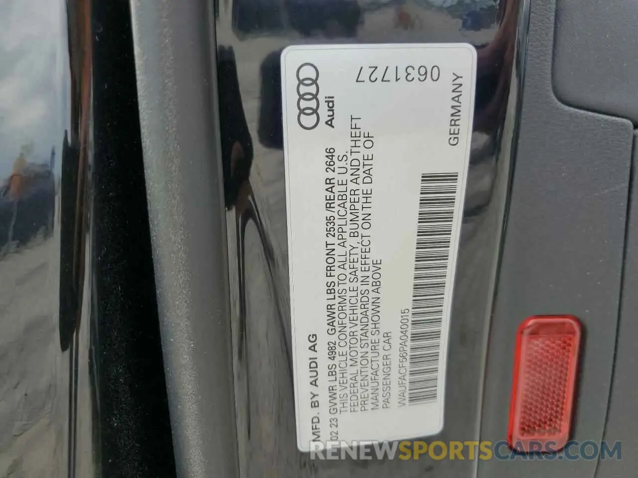 13 fotografías del automóvil dañado WAUFACF56PA040015 AUDI A5 2023