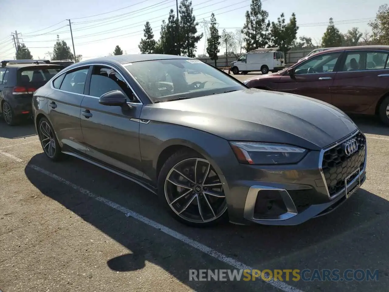 4 fotografías del automóvil dañado WAUFACF59PA060341 AUDI A5 2023