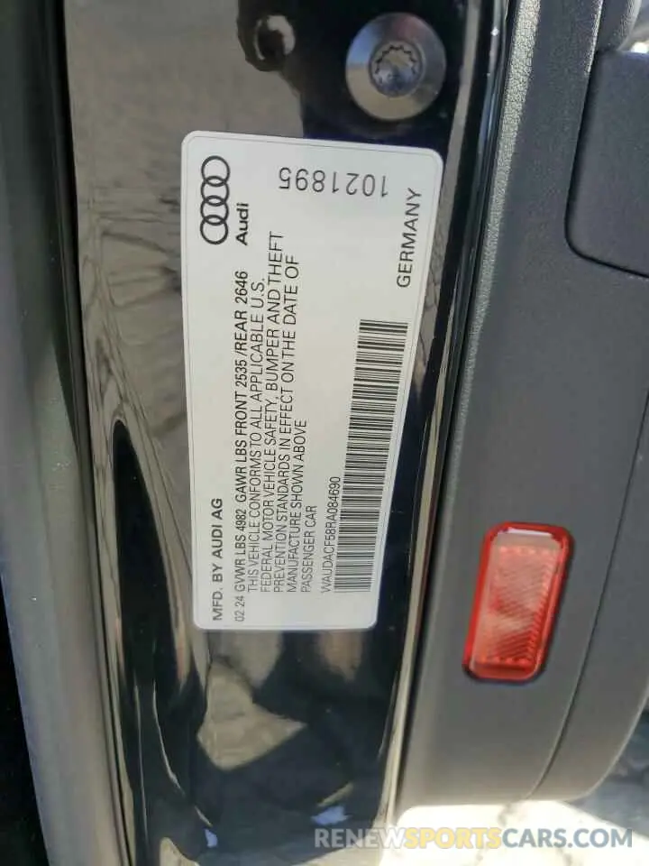 12 fotografías del automóvil dañado WAUDACF58RA084690 AUDI A5 2024