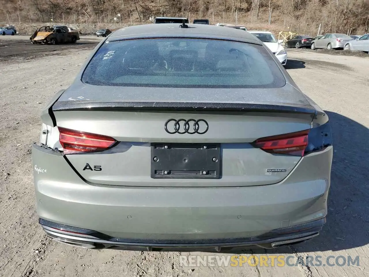 6 fotografías del automóvil dañado WAUFACF56RA053303 AUDI A5 2024