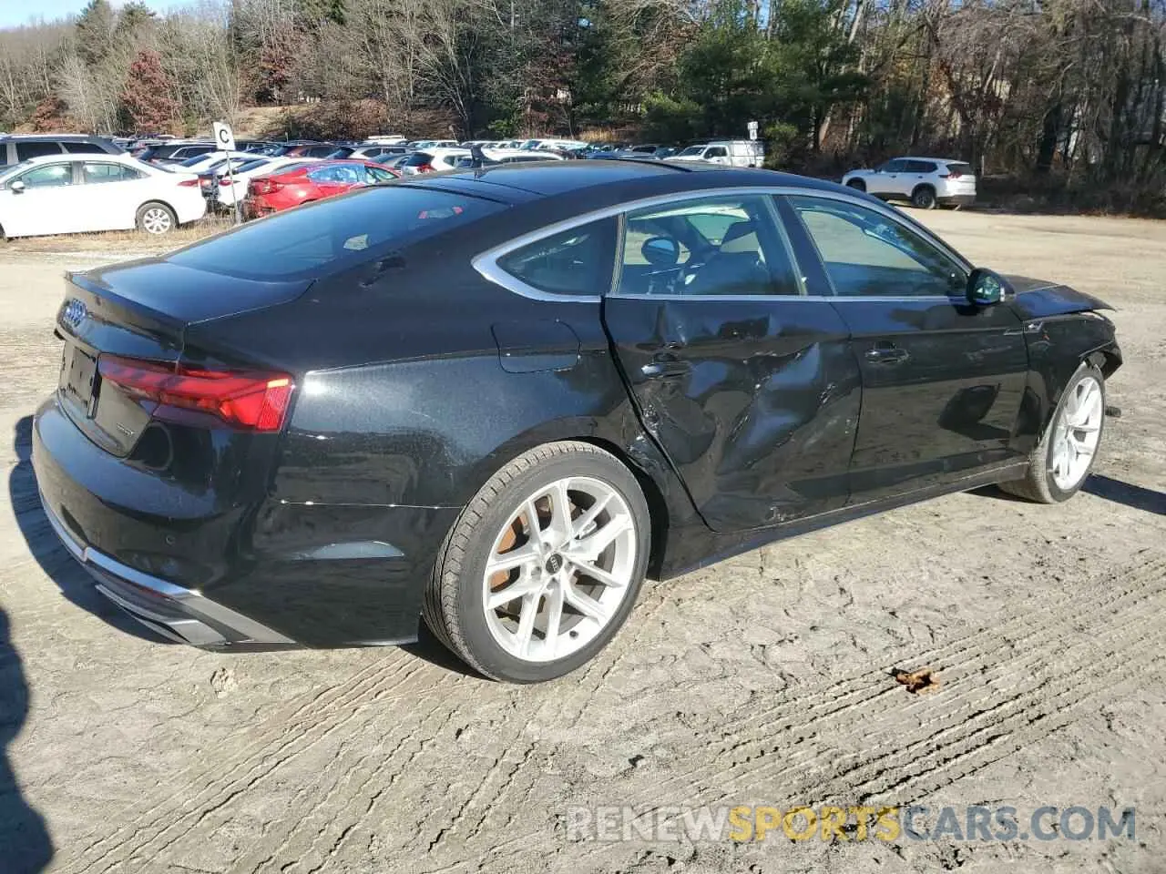 3 fotografías del automóvil dañado WAUFACF58RA096363 AUDI A5 2024
