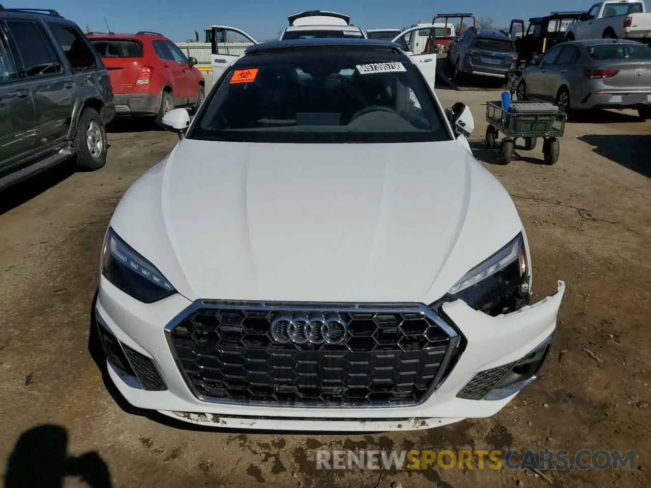 5 fotografías del automóvil dañado WAUFACF5XRA088376 AUDI A5 2024