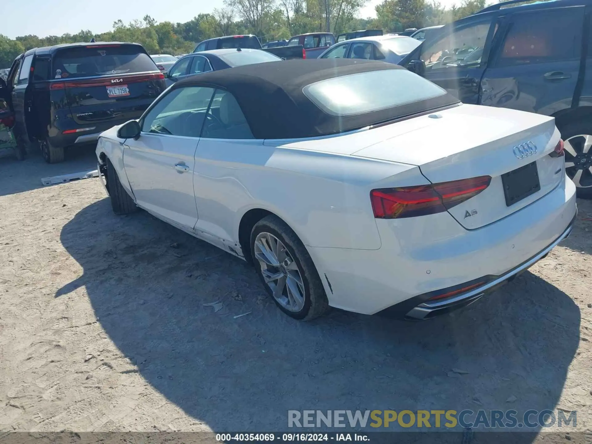 3 fotografías del automóvil dañado WAUWNGF57LN003389 AUDI A5 CABRIOLET 2020