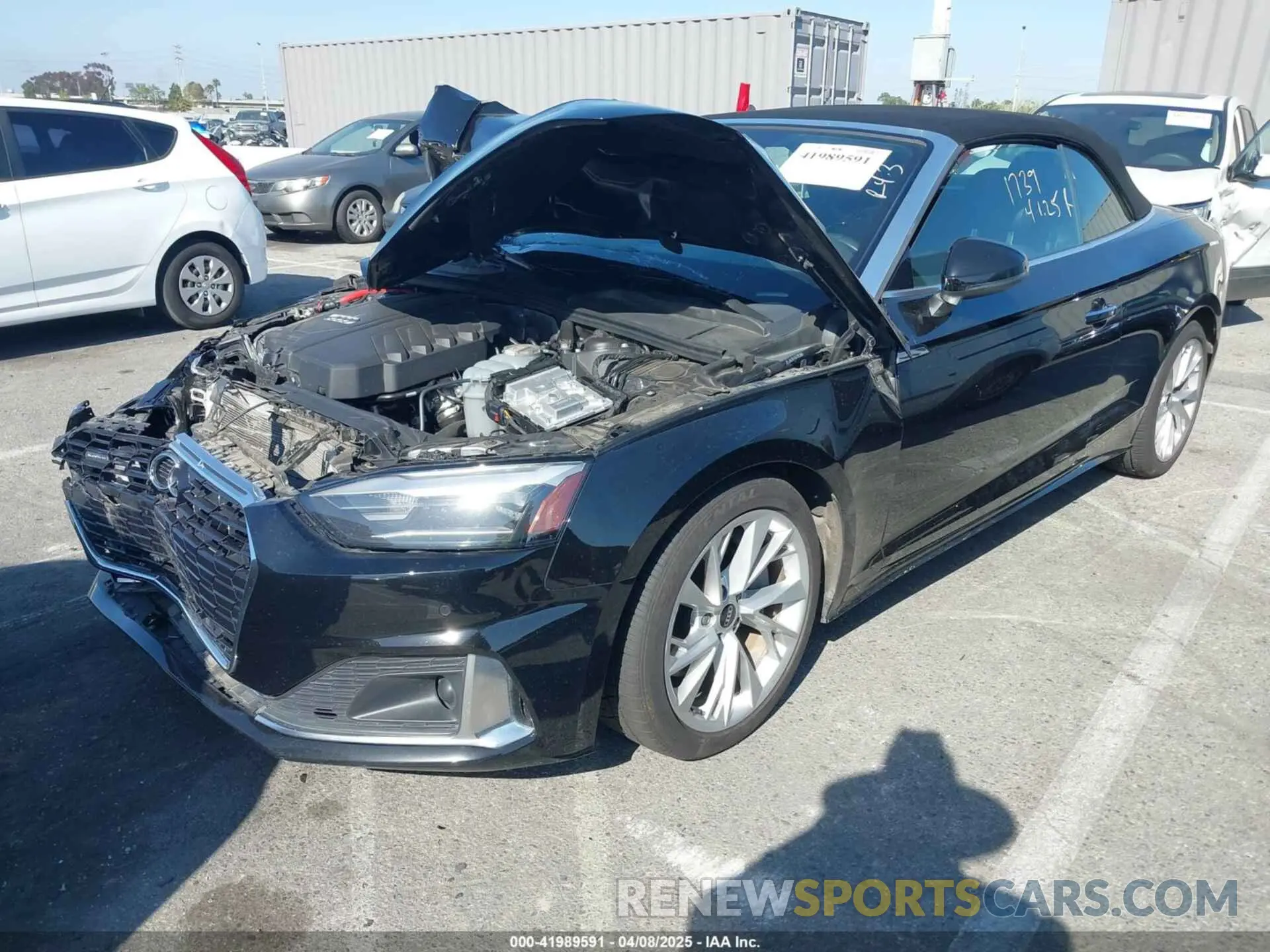2 fotografías del automóvil dañado WAU2AGF50NN002534 AUDI A5 CABRIOLET 2022