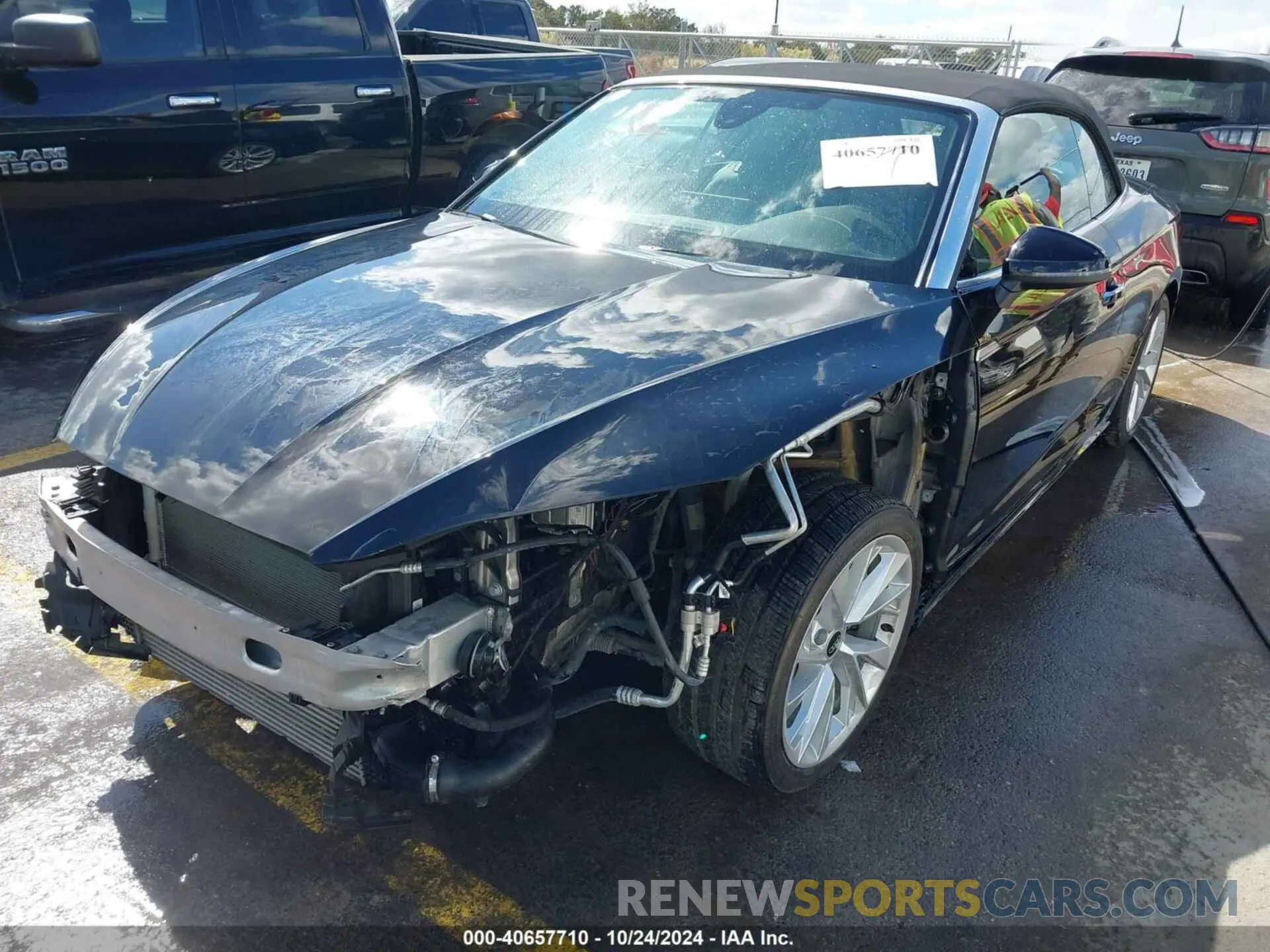 2 fotografías del automóvil dañado WAU2AGF50NN007331 AUDI A5 CABRIOLET 2022