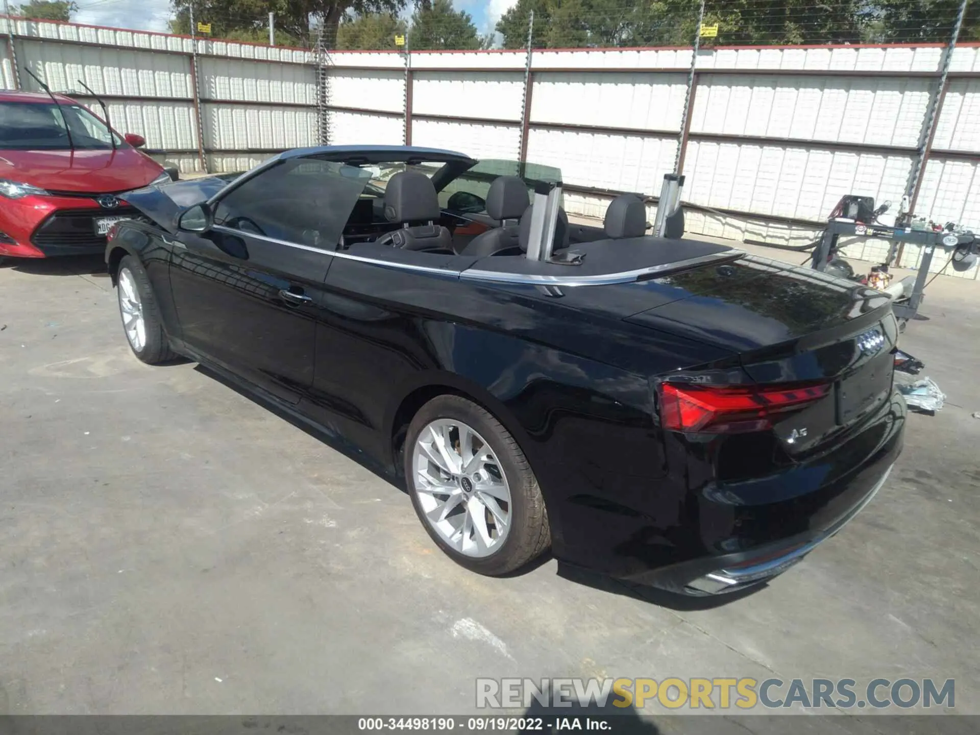 3 fotografías del automóvil dañado WAU2AGF52NN004611 AUDI A5 CABRIOLET 2022
