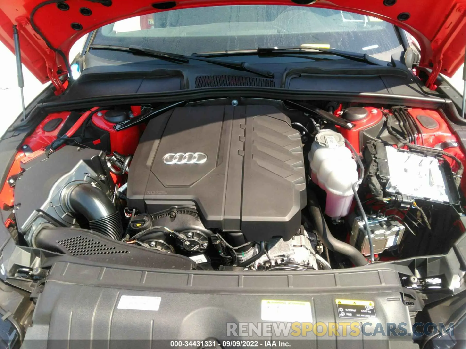 10 fotografías del automóvil dañado WAU2AGF57NN006032 AUDI A5 CABRIOLET 2022