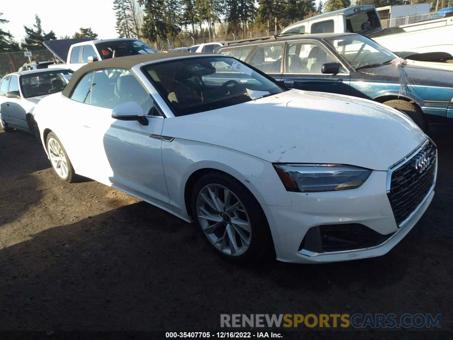 1 fotografías del automóvil dañado WAU2AGF57NN007620 AUDI A5 CABRIOLET 2022