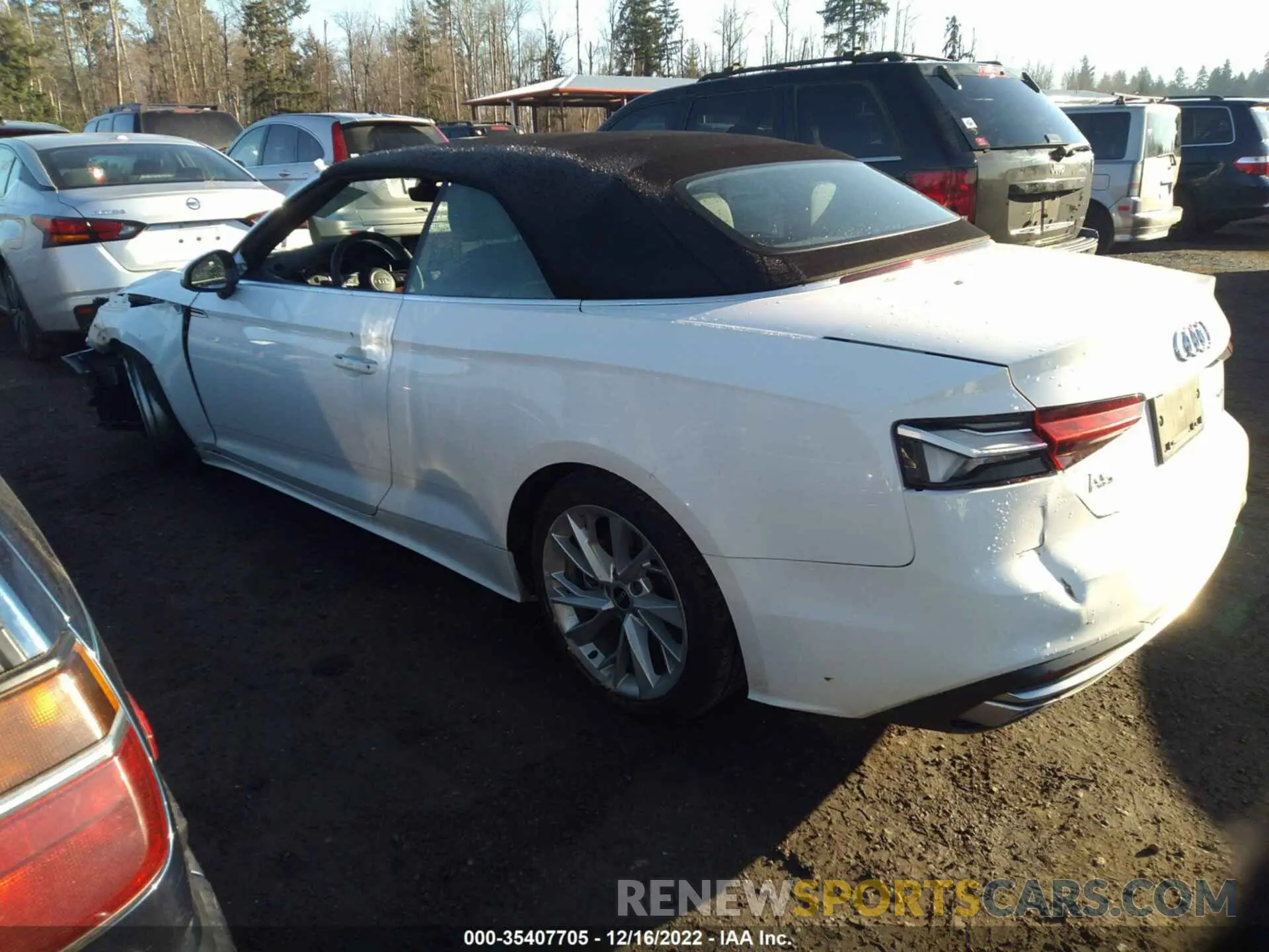 3 fotografías del automóvil dañado WAU2AGF57NN007620 AUDI A5 CABRIOLET 2022
