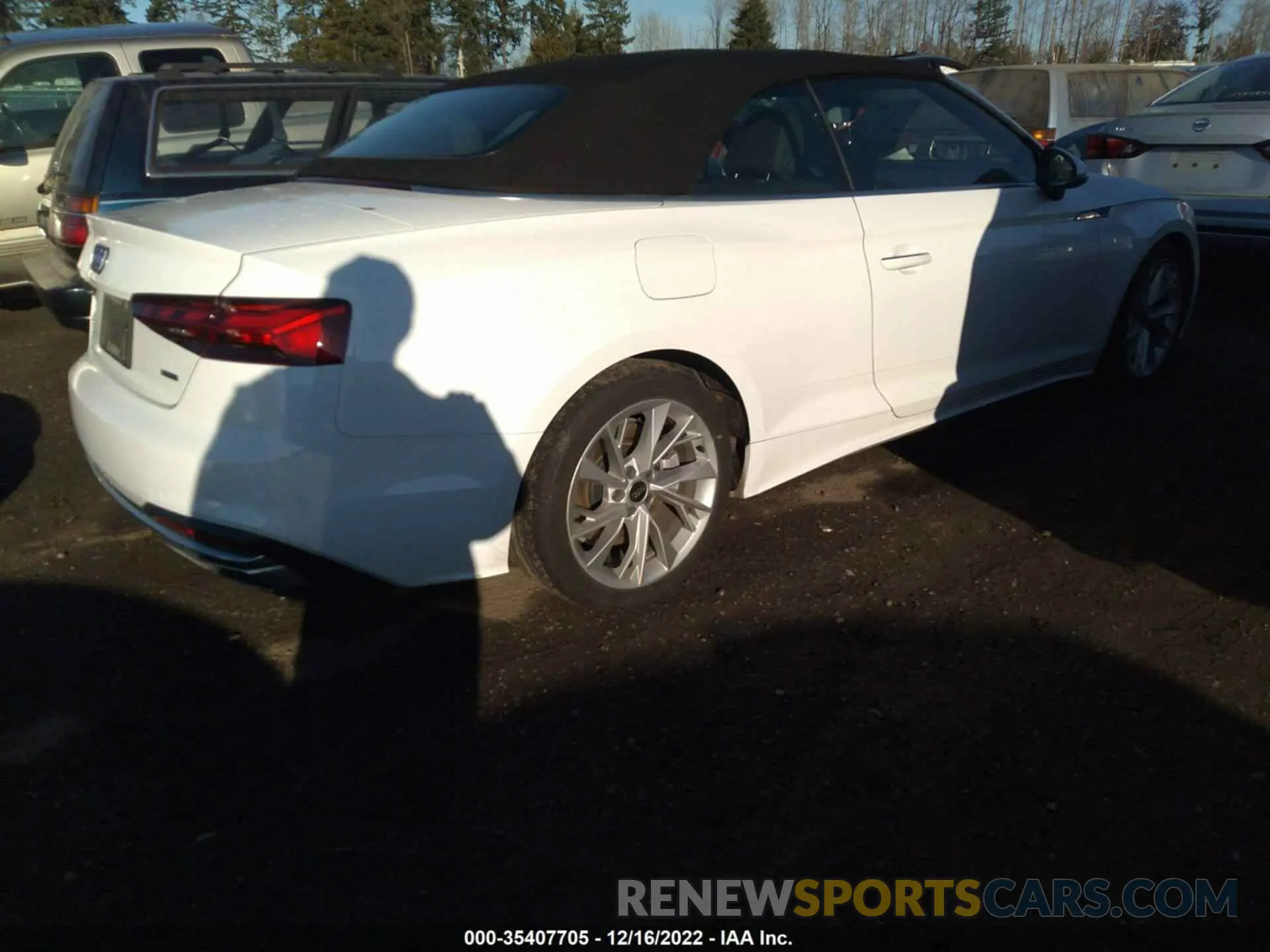 4 fotografías del automóvil dañado WAU2AGF57NN007620 AUDI A5 CABRIOLET 2022