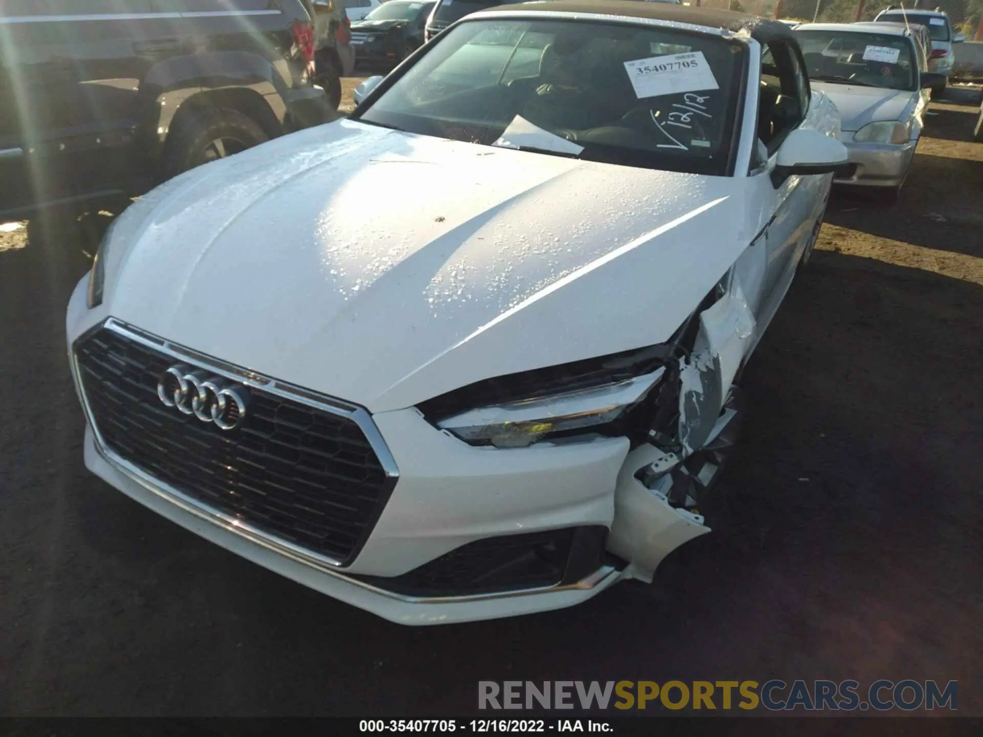 6 fotografías del automóvil dañado WAU2AGF57NN007620 AUDI A5 CABRIOLET 2022