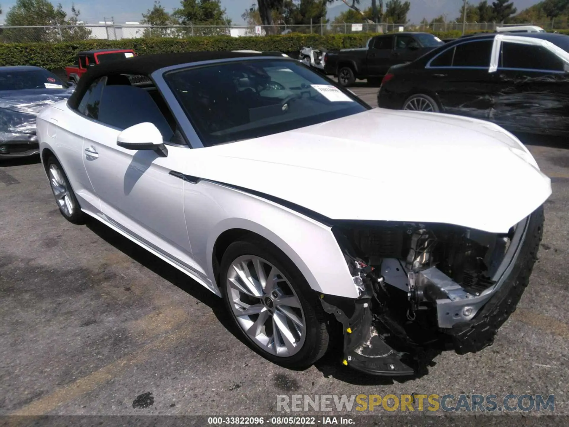1 fotografías del automóvil dañado WAUWAGF53NN005512 AUDI A5 CABRIOLET 2022