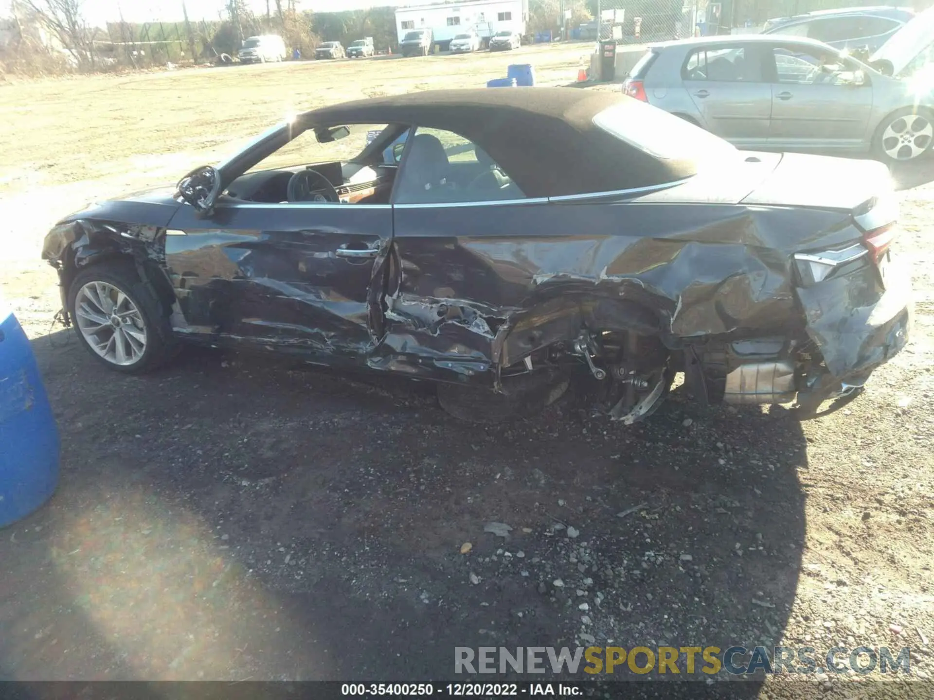 2 fotografías del automóvil dañado WAUWAGF56NN005102 AUDI A5 CABRIOLET 2022