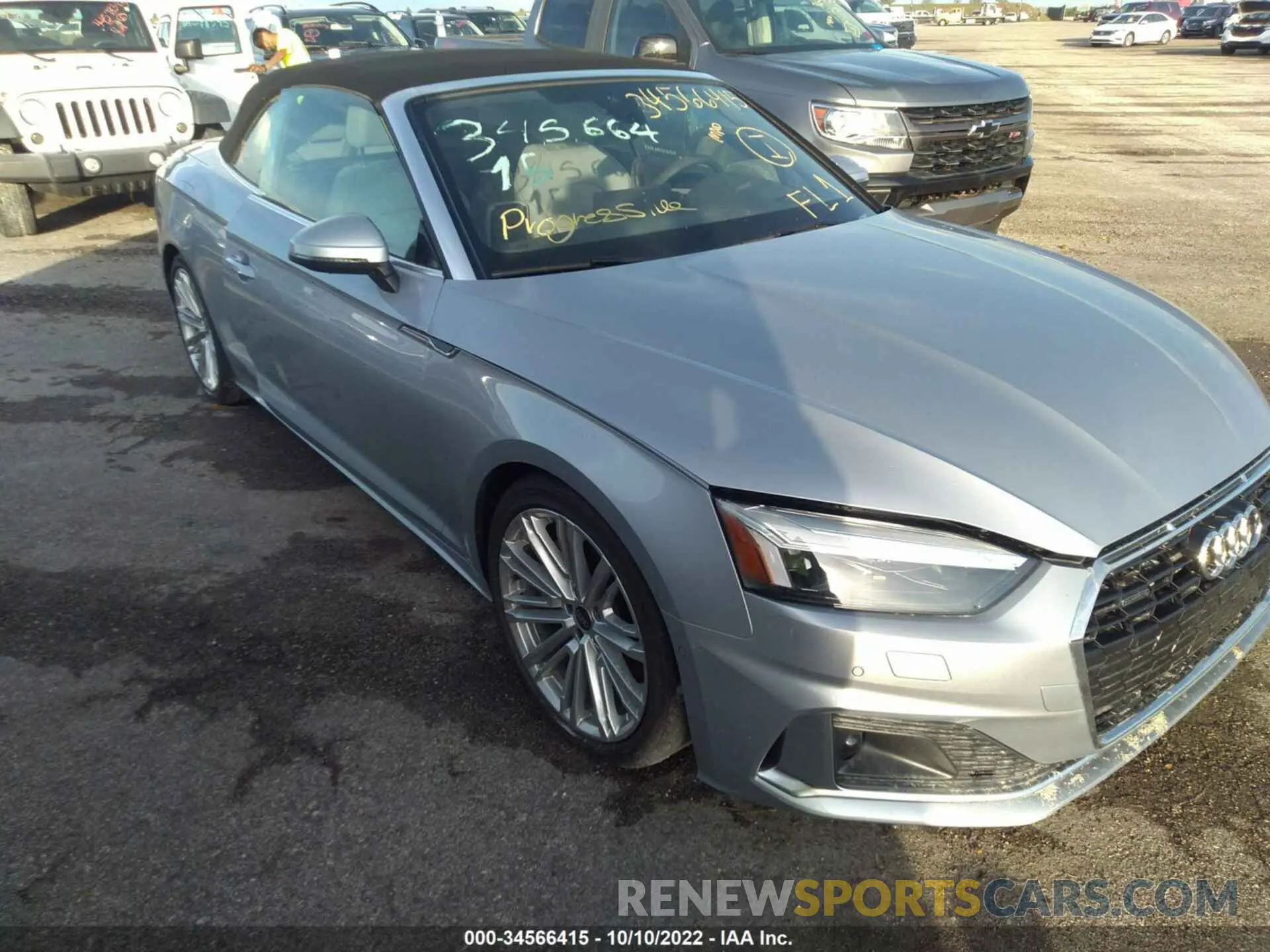 1 fotografías del automóvil dañado WAUYAGF51NN008305 AUDI A5 CABRIOLET 2022