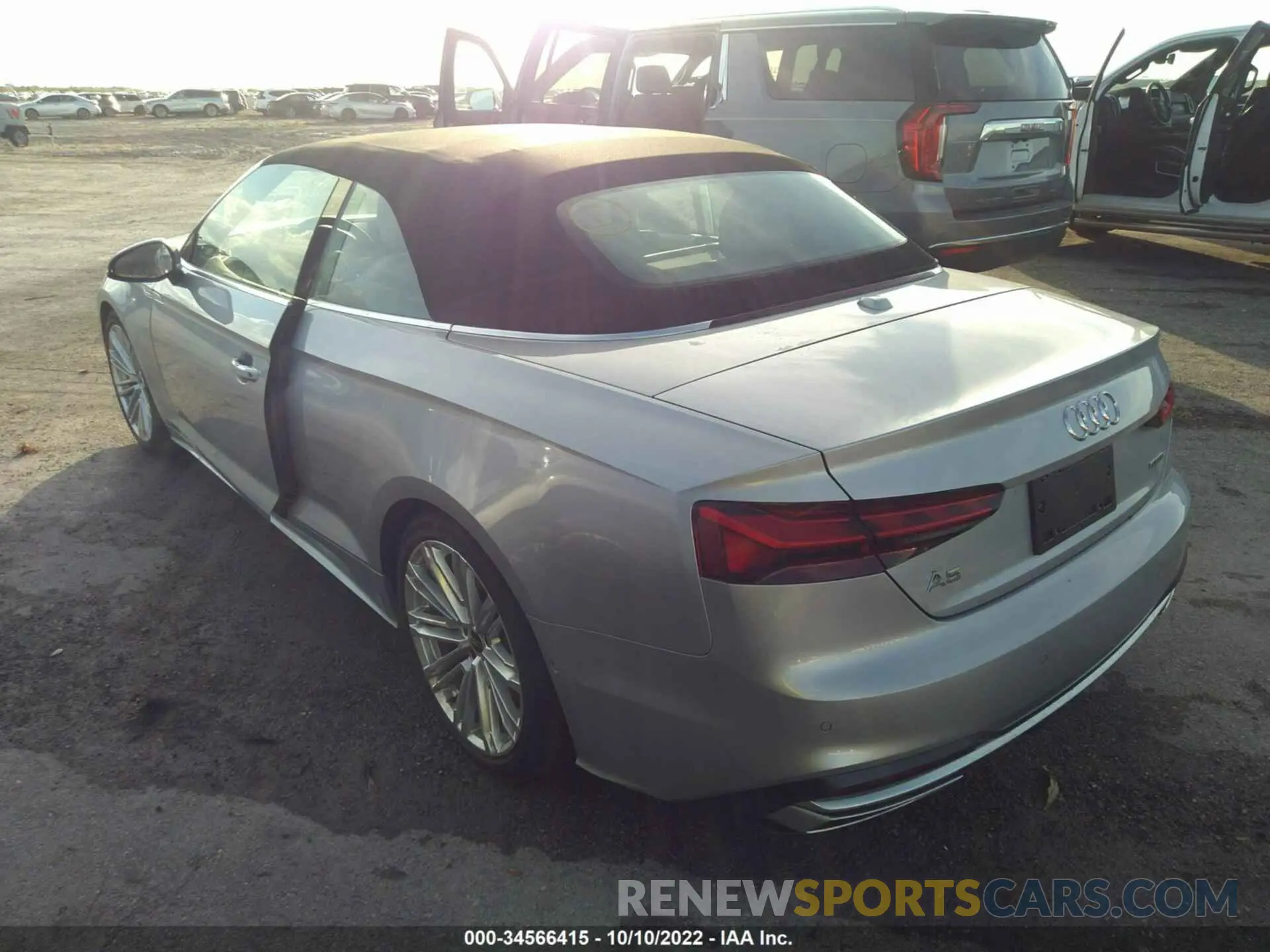 3 fotografías del automóvil dañado WAUYAGF51NN008305 AUDI A5 CABRIOLET 2022