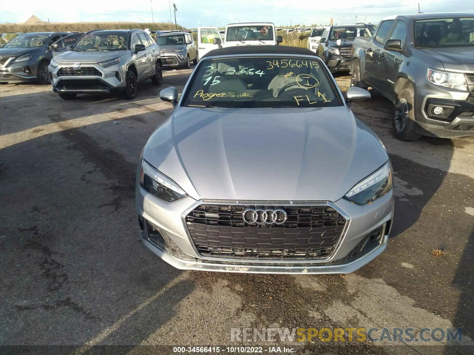 6 fotografías del automóvil dañado WAUYAGF51NN008305 AUDI A5 CABRIOLET 2022
