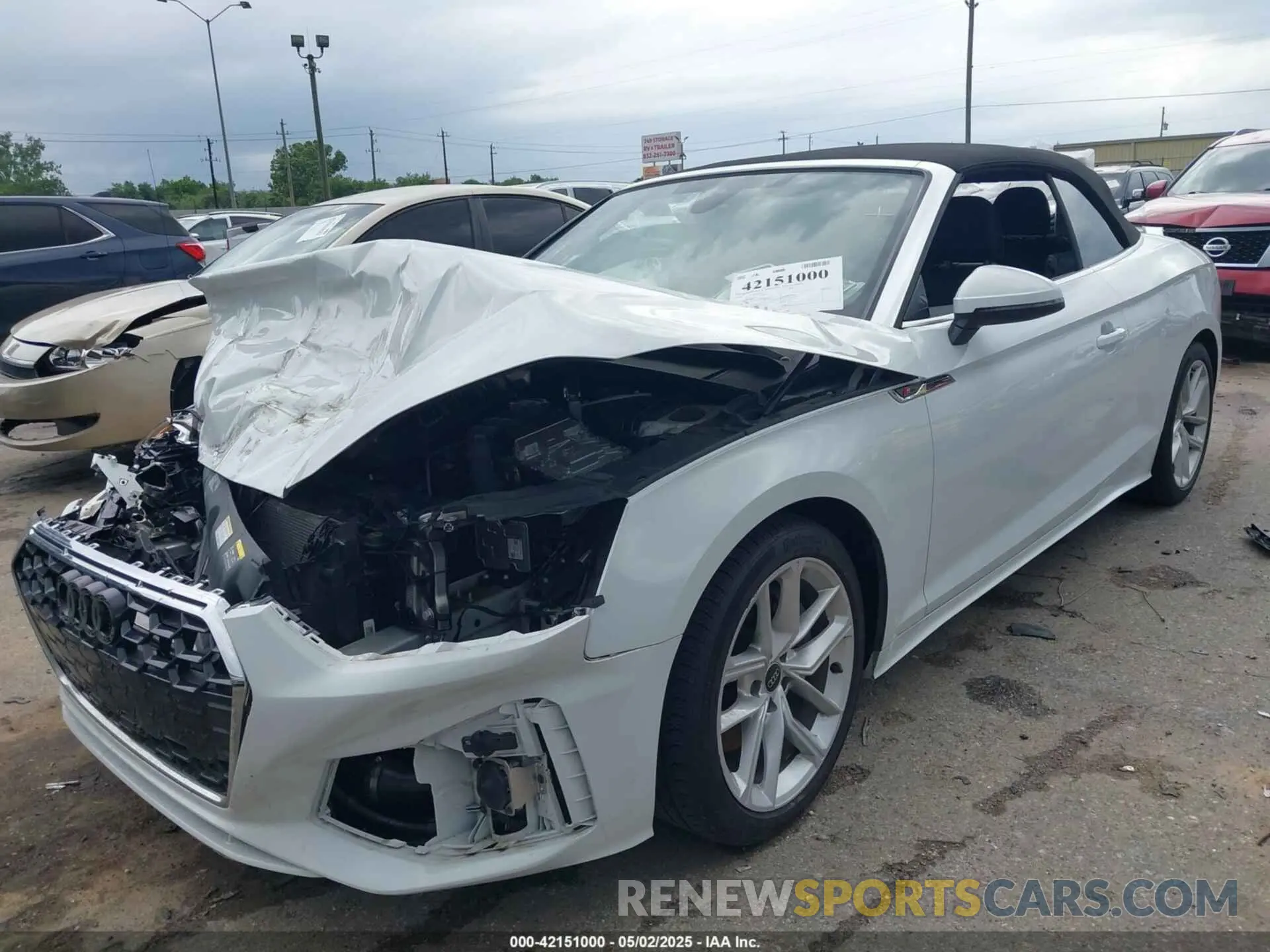 2 fotografías del automóvil dañado WAU3AGF58PN004720 AUDI A5 CABRIOLET 2023