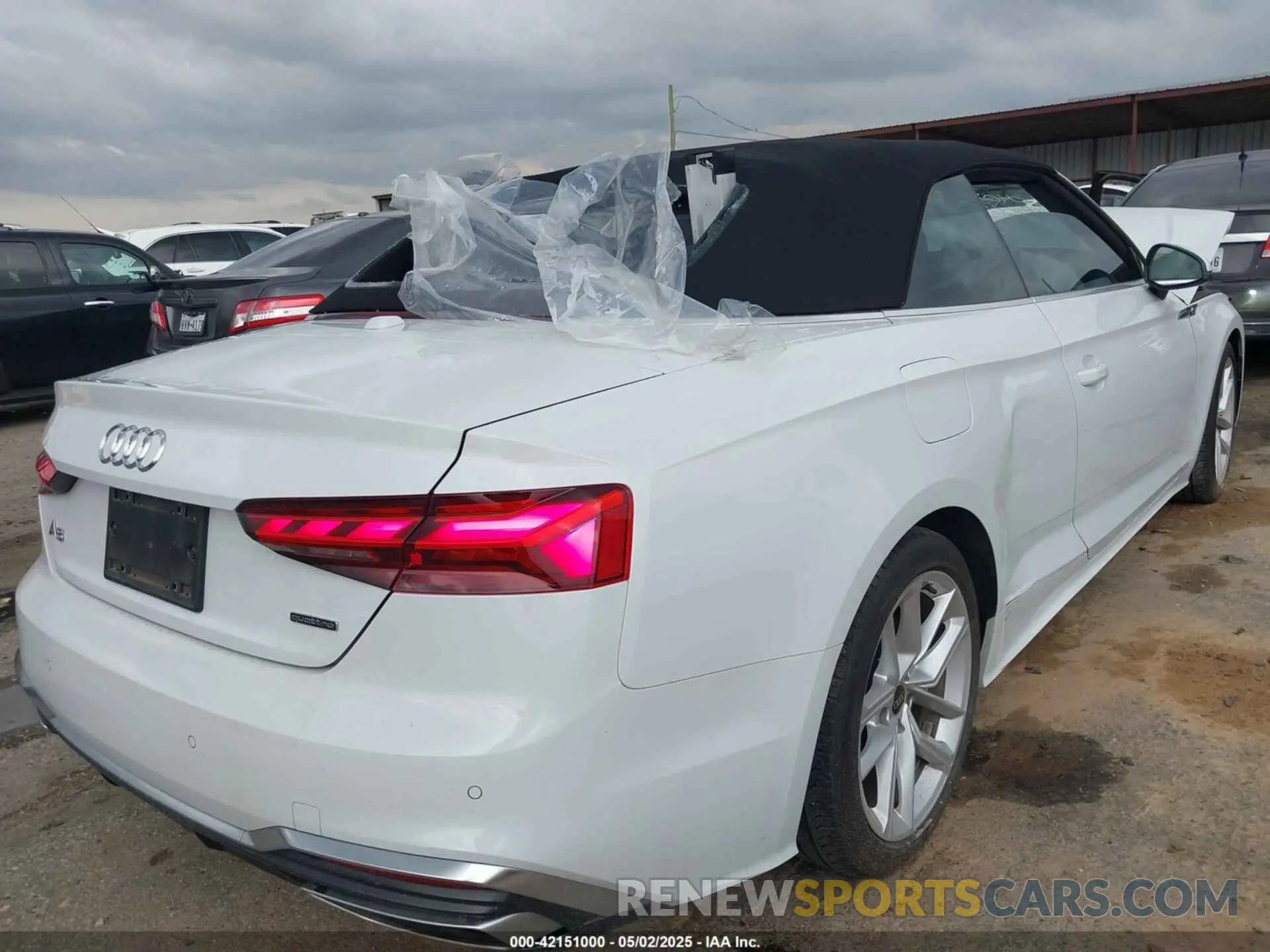 4 fotografías del automóvil dañado WAU3AGF58PN004720 AUDI A5 CABRIOLET 2023