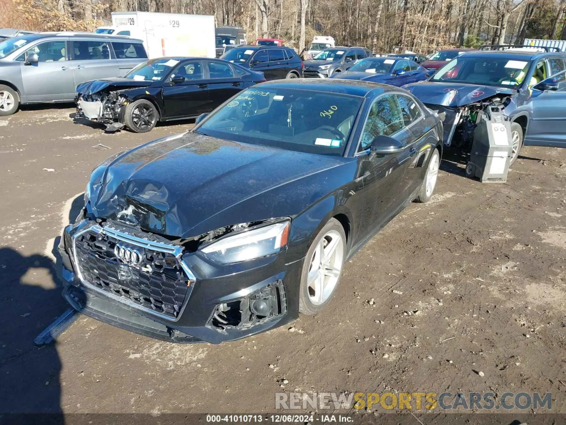 2 fotografías del automóvil dañado WAUTNAF56LA003598 AUDI A5 COUPE 2020