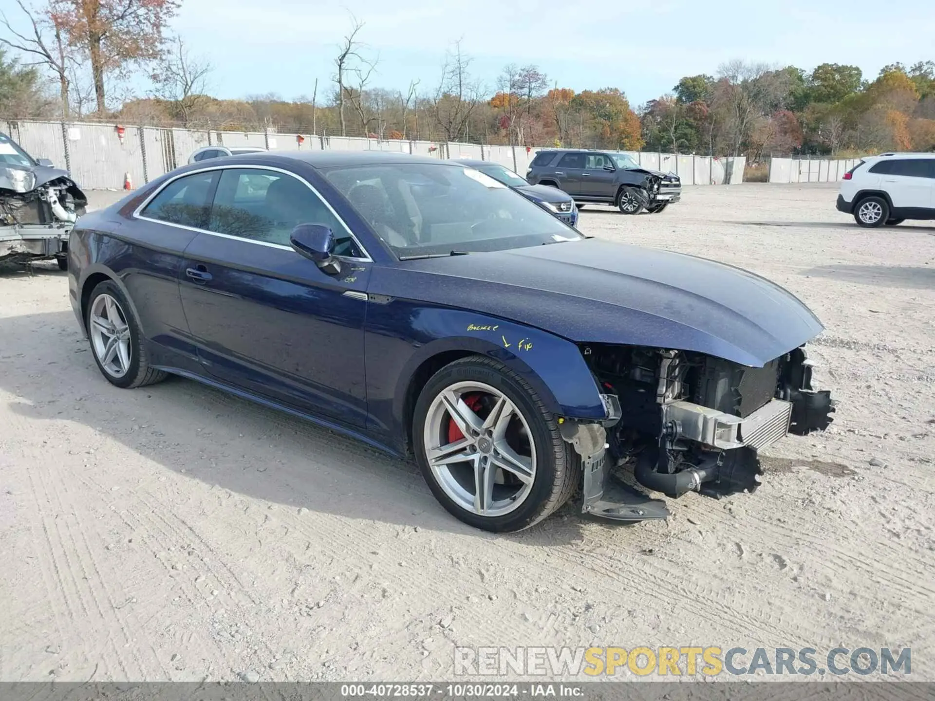 1 fotografías del automóvil dañado WAUSAAF52MA011173 AUDI A5 COUPE 2021