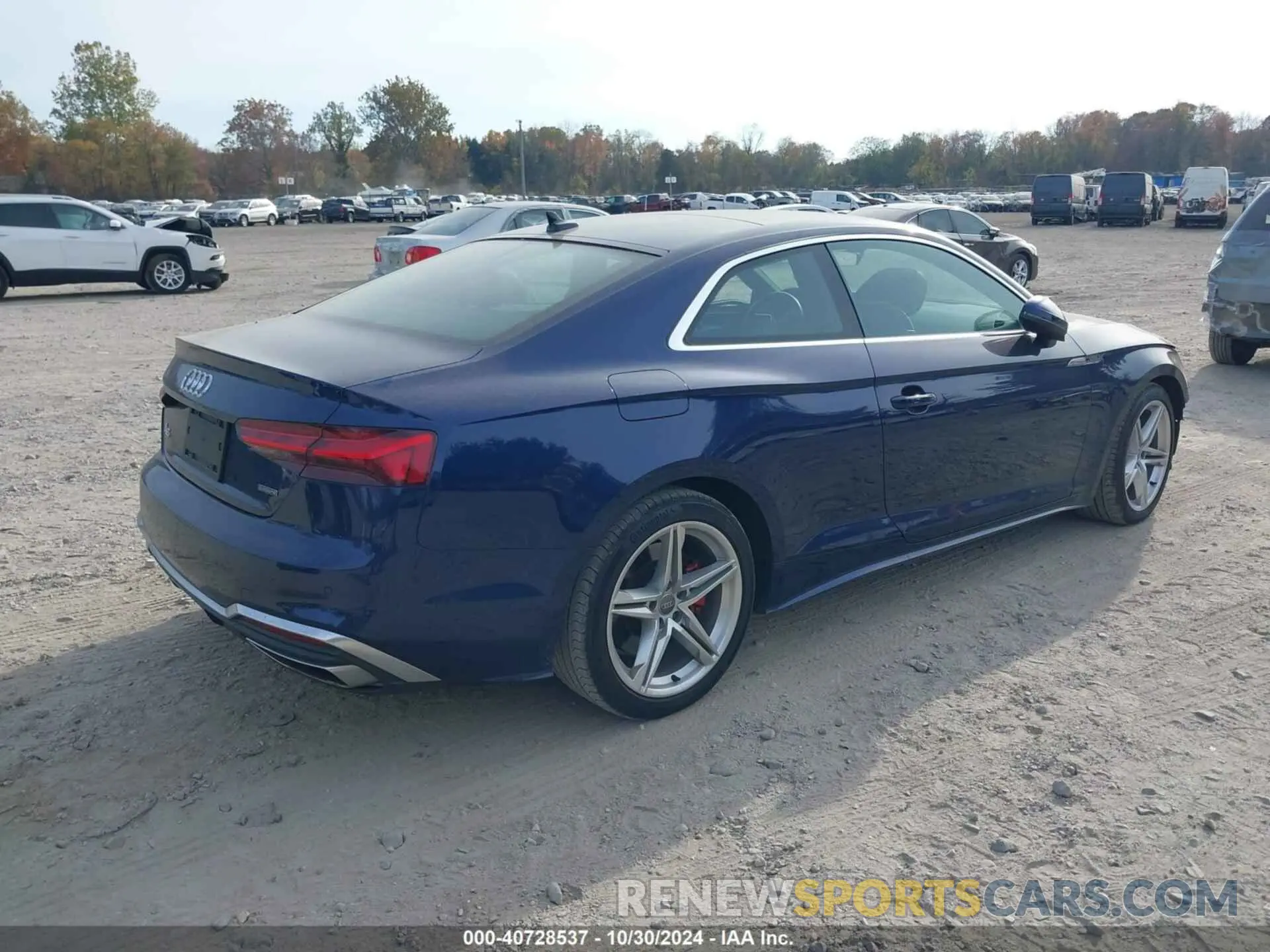 4 fotografías del automóvil dañado WAUSAAF52MA011173 AUDI A5 COUPE 2021