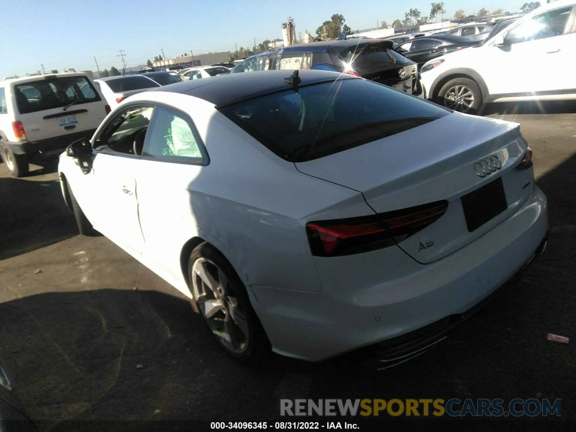 3 fotografías del automóvil dañado WAUTAAF59MA044353 AUDI A5 COUPE 2021