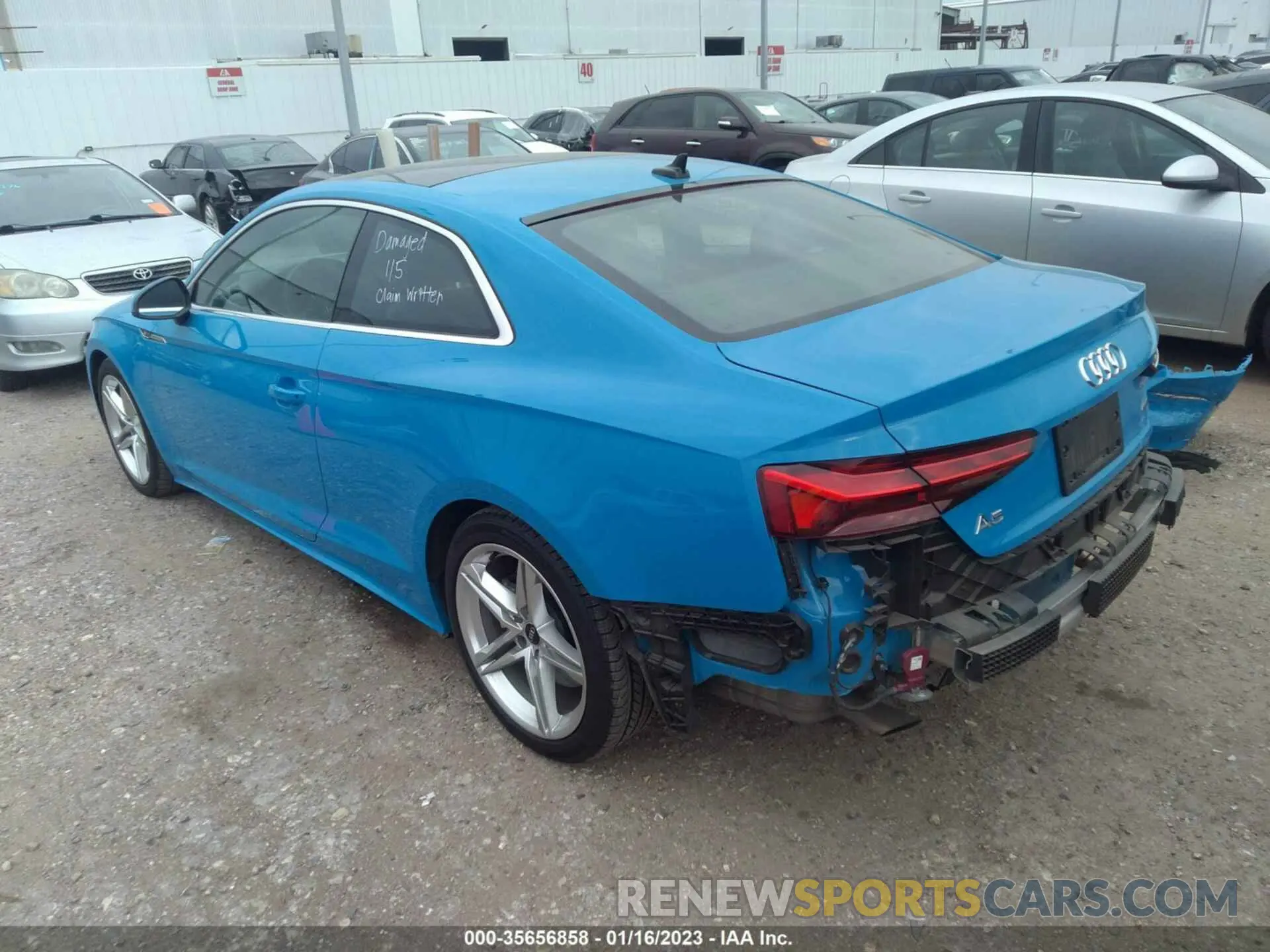 3 fotografías del automóvil dañado WAUSAAF56NA025482 AUDI A5 COUPE 2022