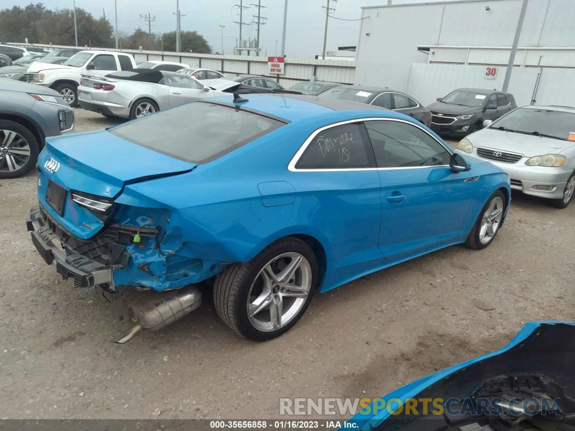 4 fotografías del automóvil dañado WAUSAAF56NA025482 AUDI A5 COUPE 2022