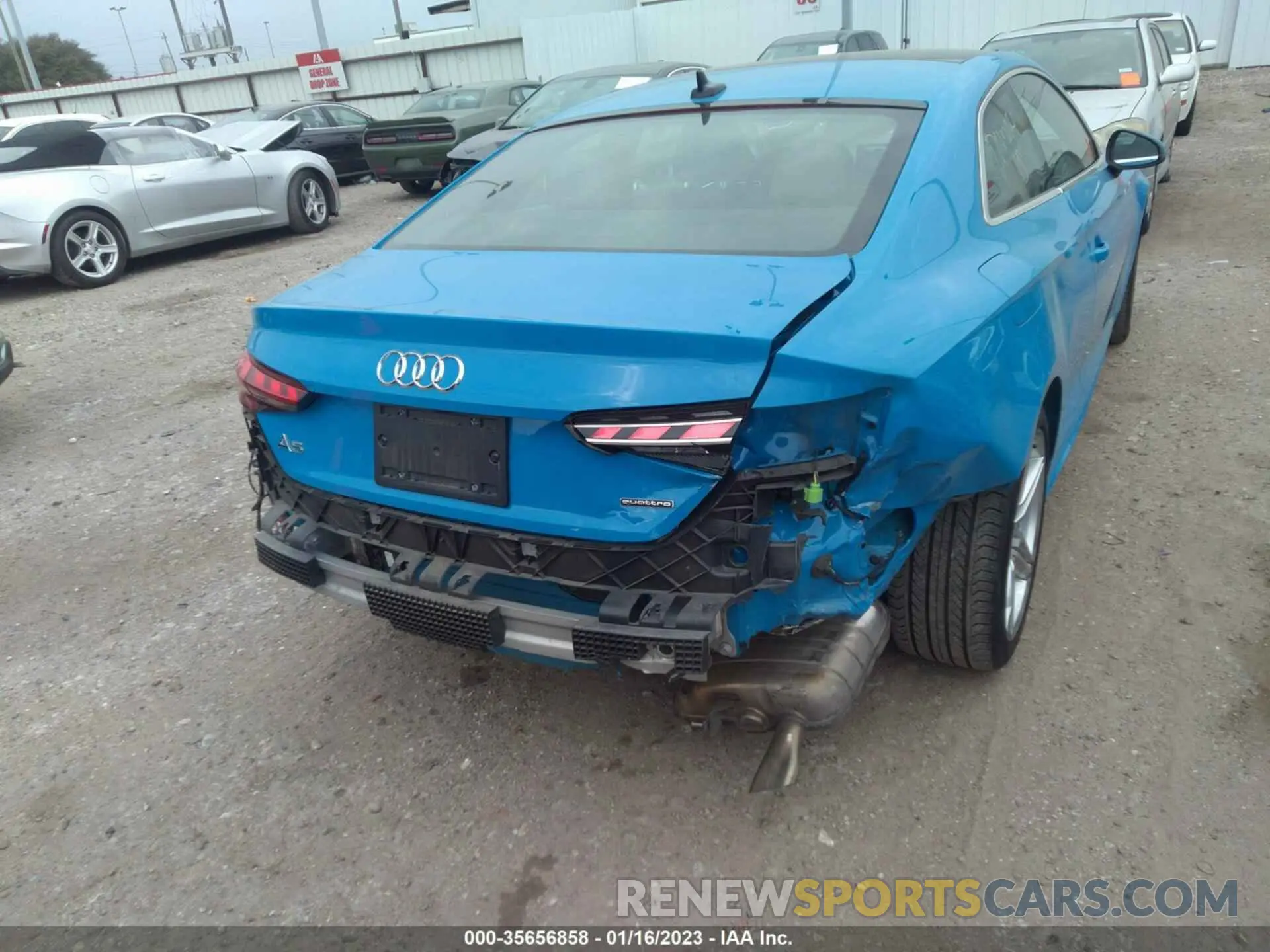 6 fotografías del automóvil dañado WAUSAAF56NA025482 AUDI A5 COUPE 2022