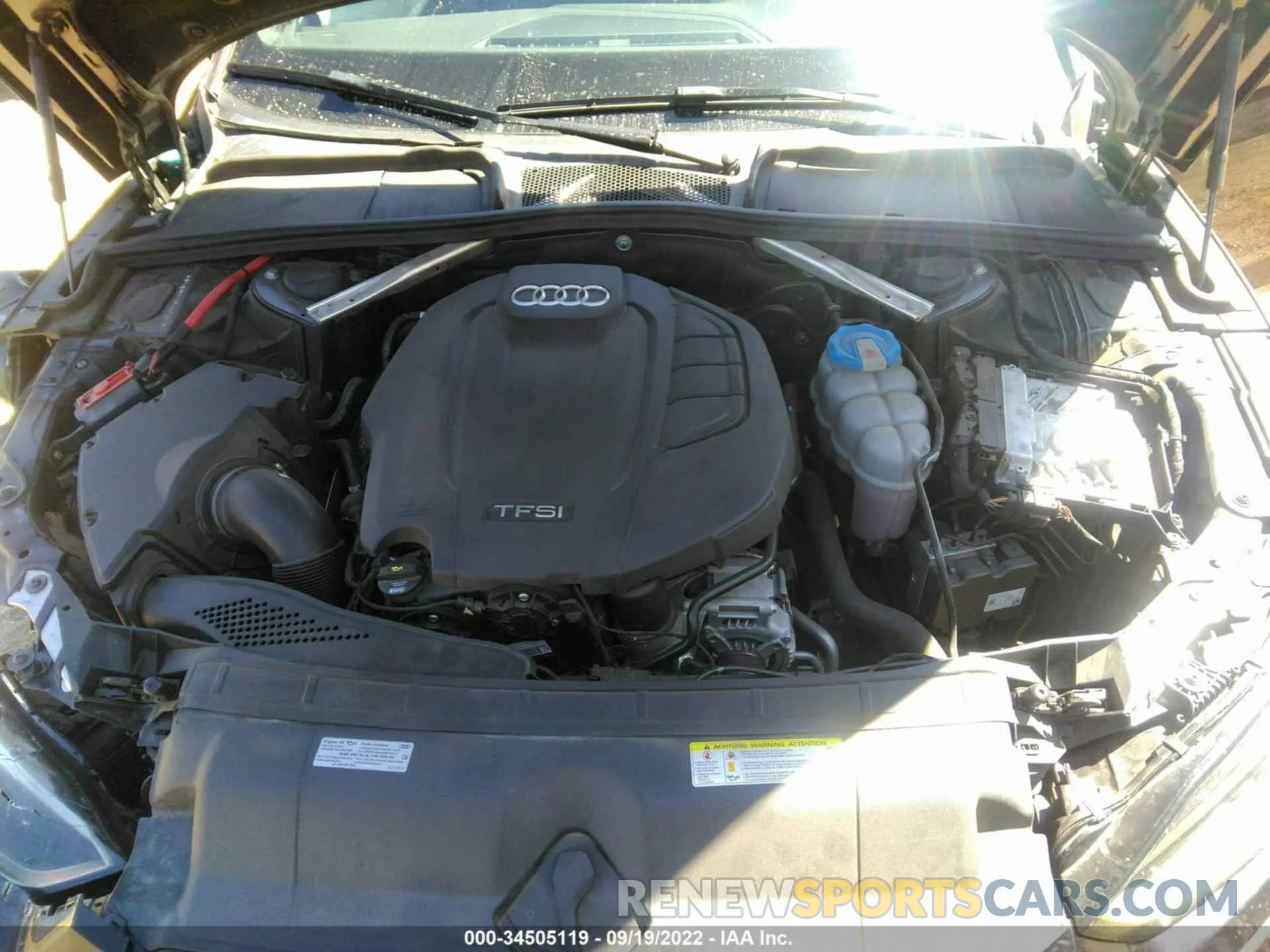 10 fotografías del automóvil dañado WAUENCF51KA025351 AUDI A5 SPORTBACK 2019