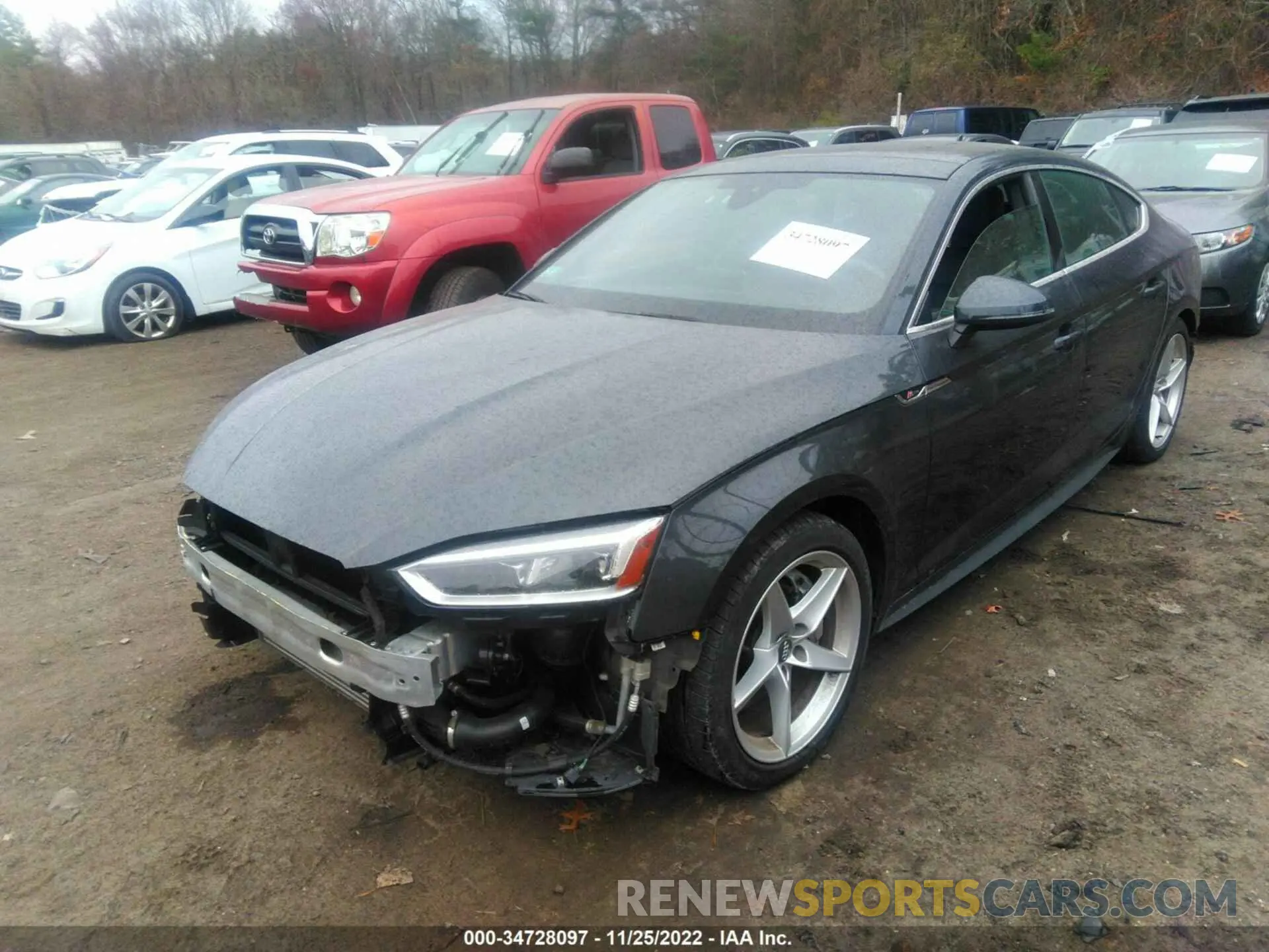 2 fotografías del automóvil dañado WAUENCF55KA100147 AUDI A5 SPORTBACK 2019