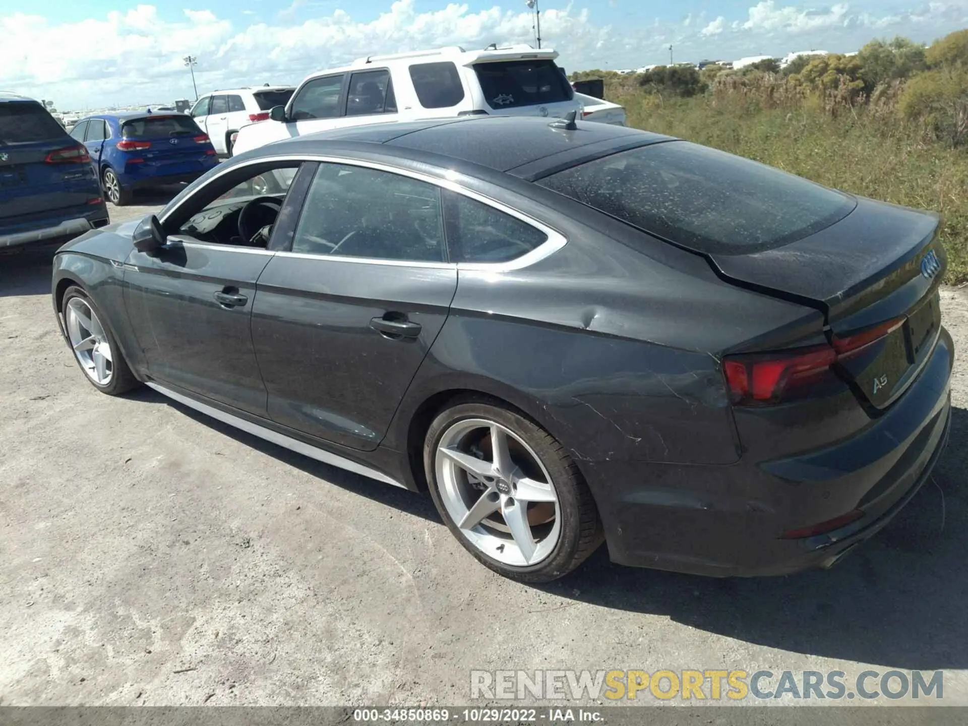 3 fotografías del automóvil dañado WAUENCF57KA048942 AUDI A5 SPORTBACK 2019