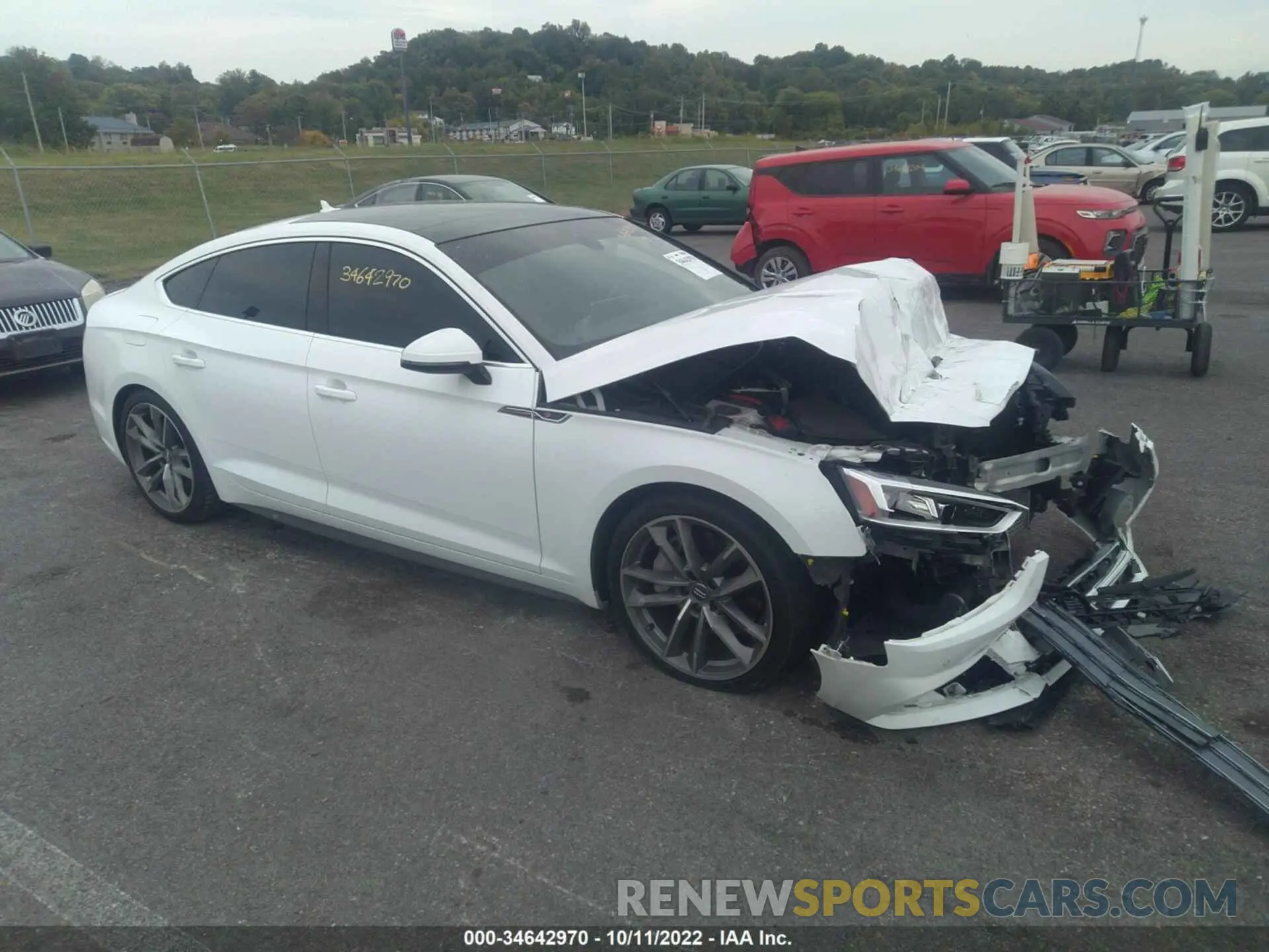1 fotografías del automóvil dañado WAUENCF58KA024195 AUDI A5 SPORTBACK 2019