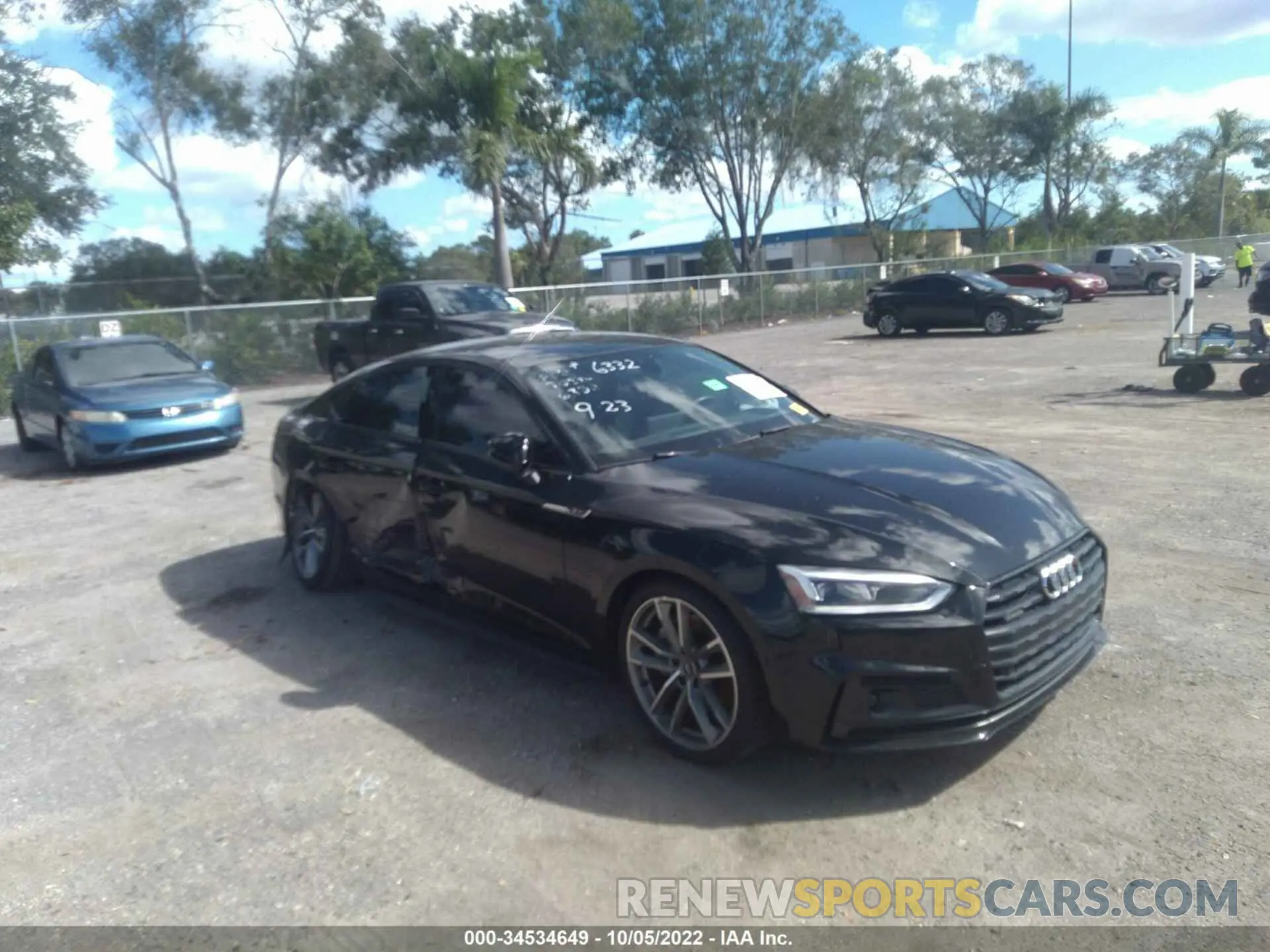 1 fotografías del automóvil dañado WAUFNCF51KA016332 AUDI A5 SPORTBACK 2019