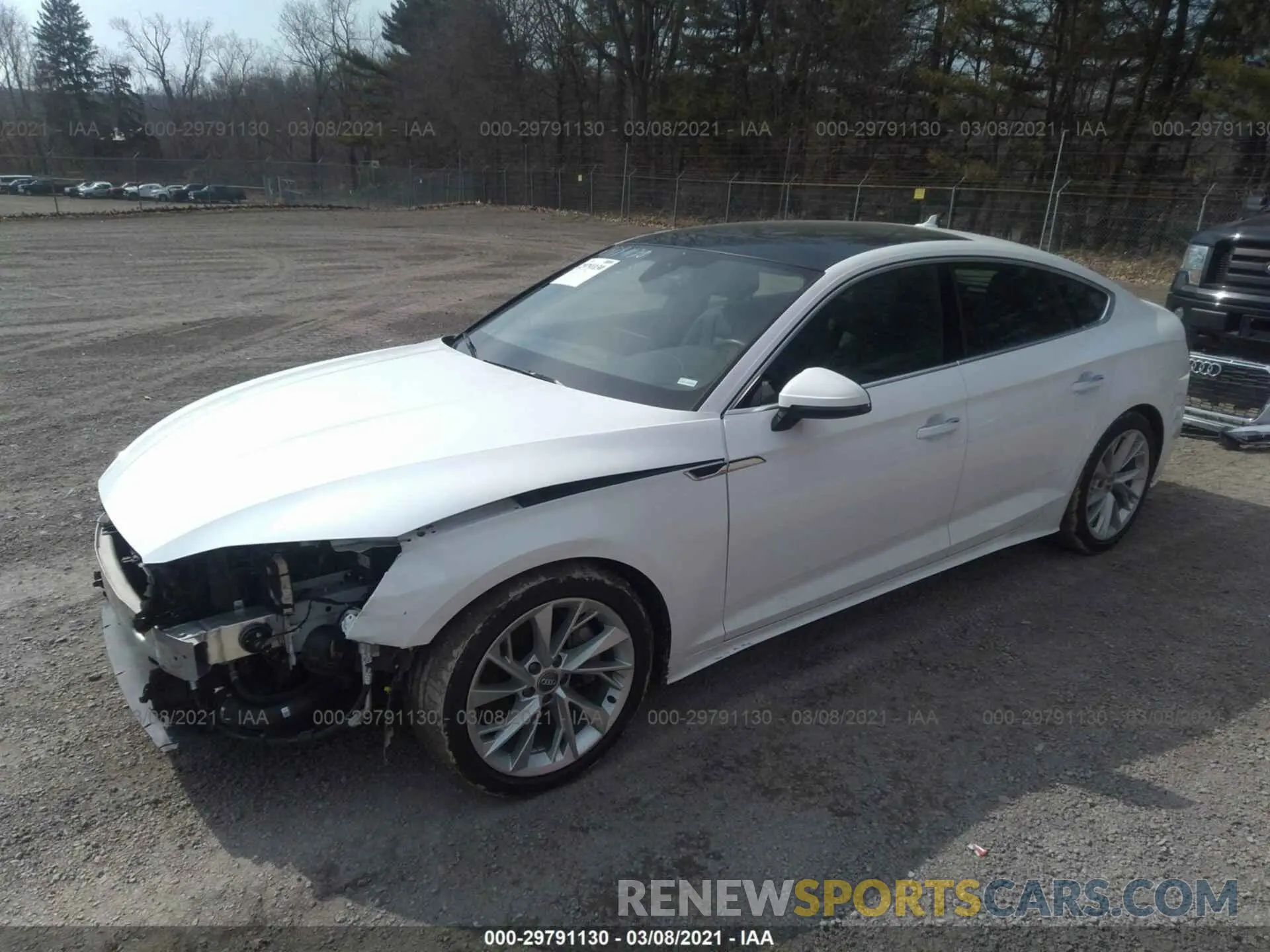 2 fotografías del automóvil dañado WAUANCF53LA004498 AUDI A5 SPORTBACK 2020