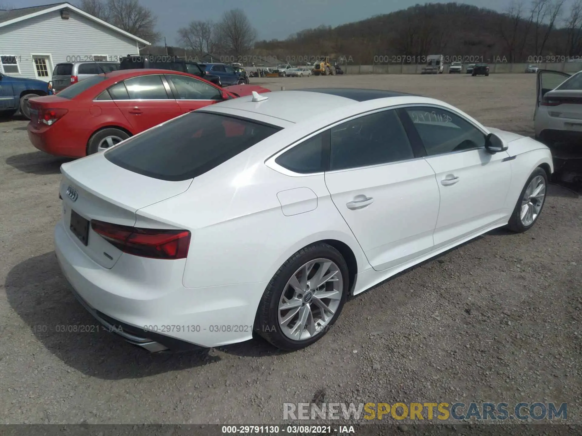 4 fotografías del automóvil dañado WAUANCF53LA004498 AUDI A5 SPORTBACK 2020