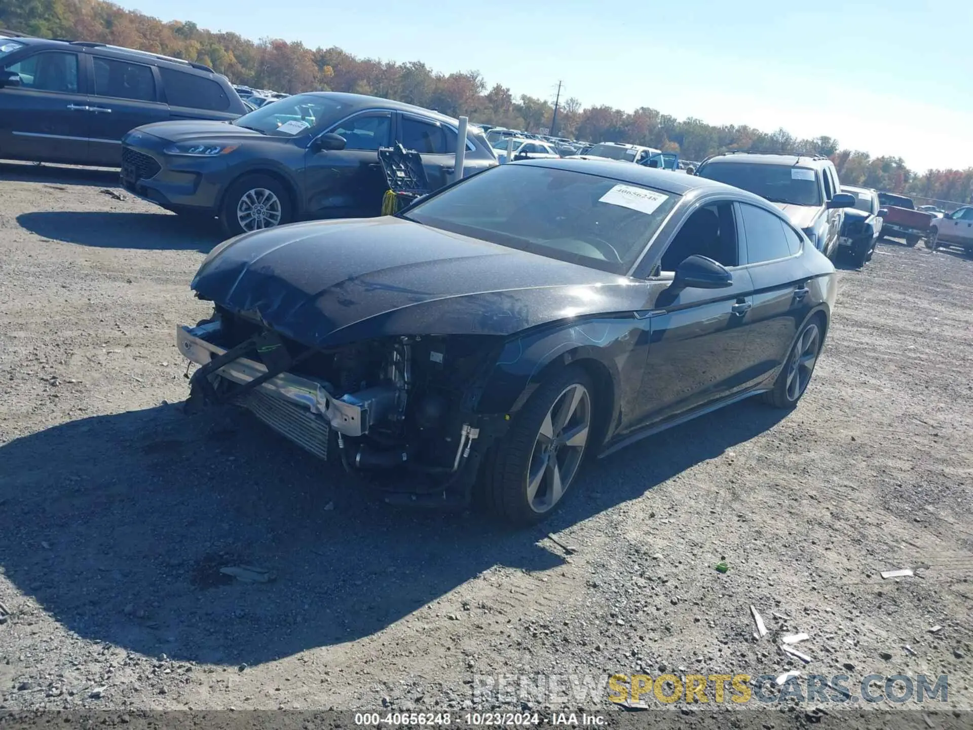 2 fotografías del automóvil dañado WAUCNCF57LA017523 AUDI A5 SPORTBACK 2020