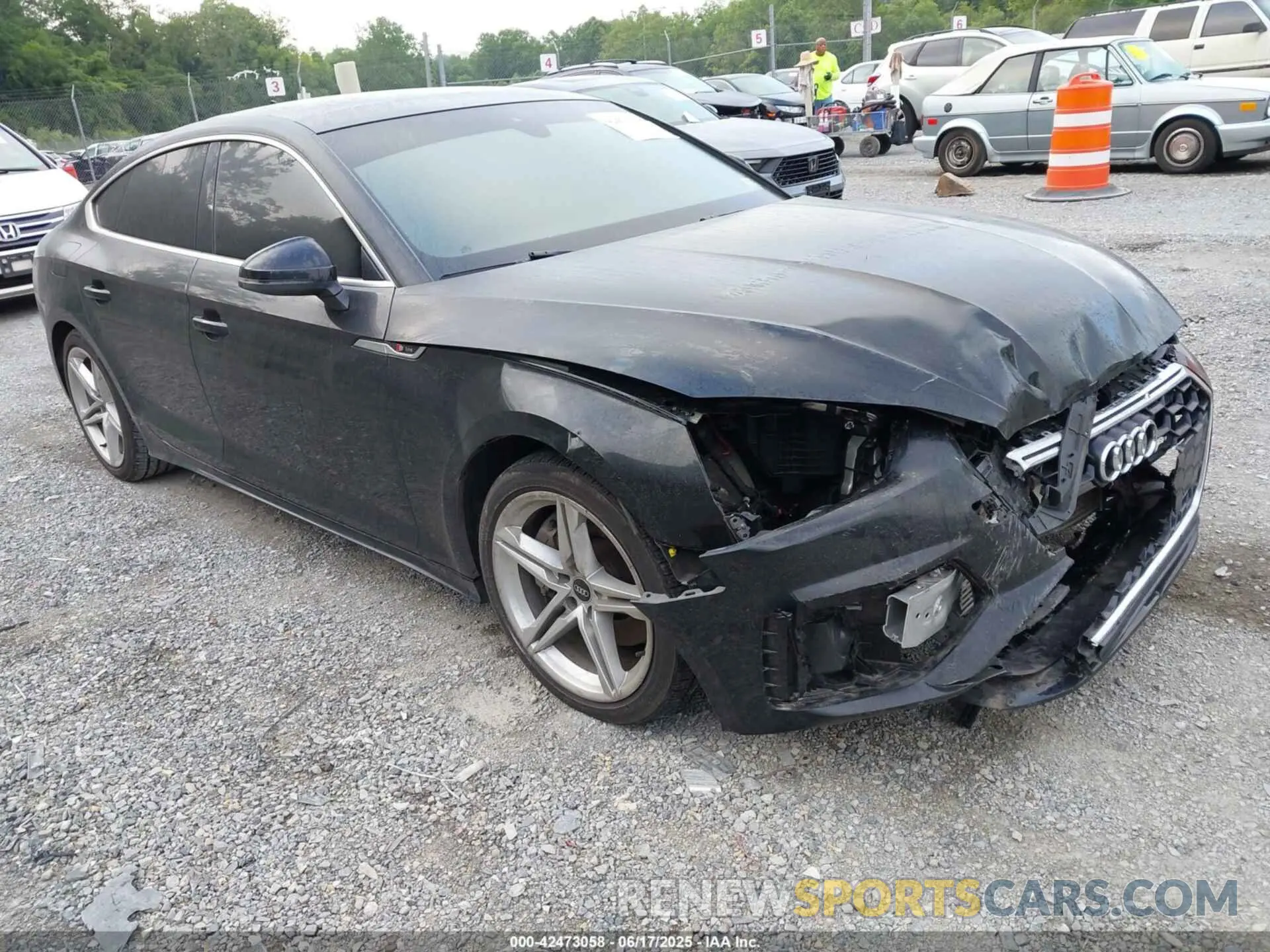 1 fotografías del automóvil dañado WAUDACF53MA059334 AUDI A5 SPORTBACK 2021