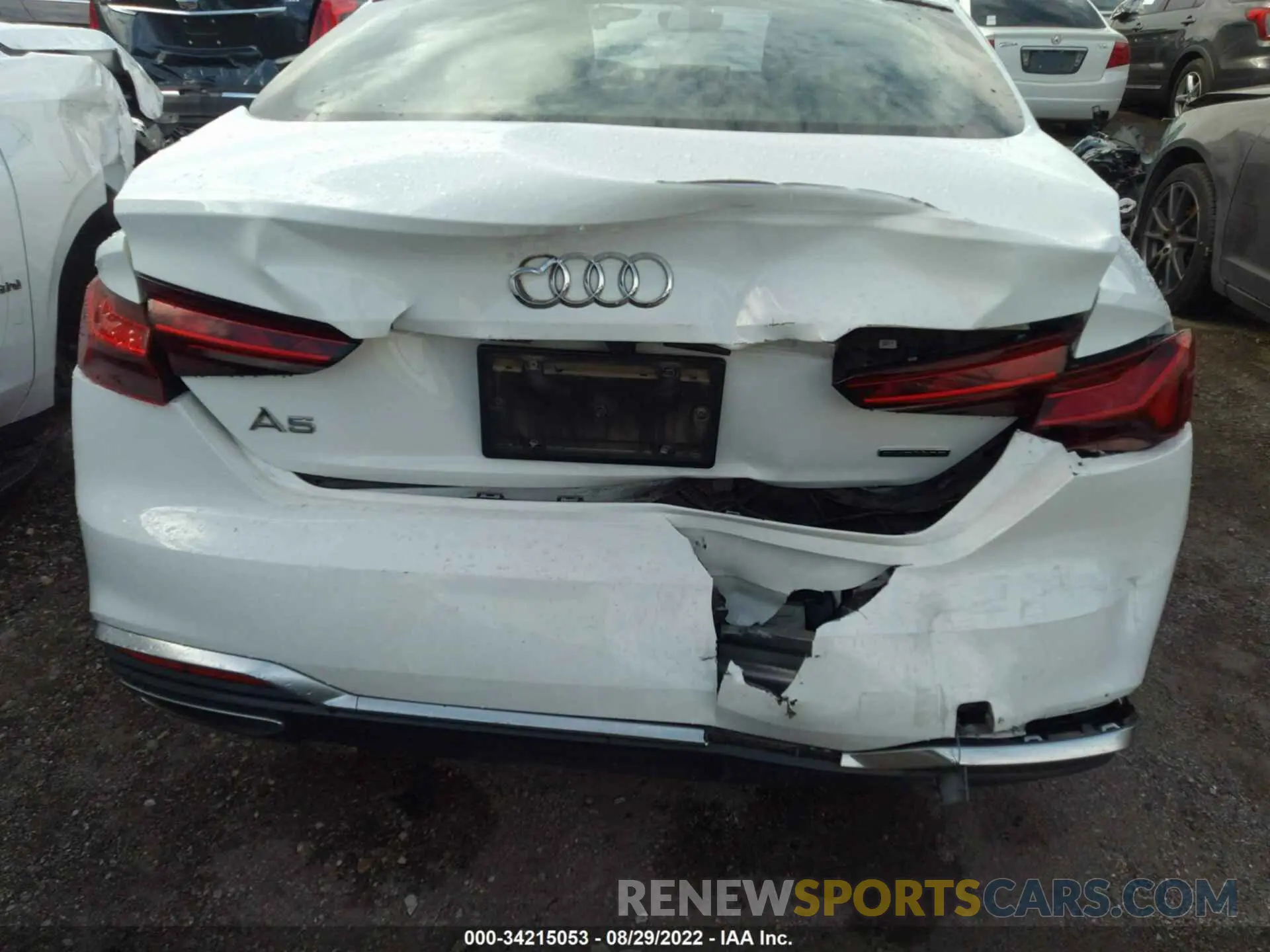 6 fotografías del automóvil dañado WAUDACF55MA013004 AUDI A5 SPORTBACK 2021