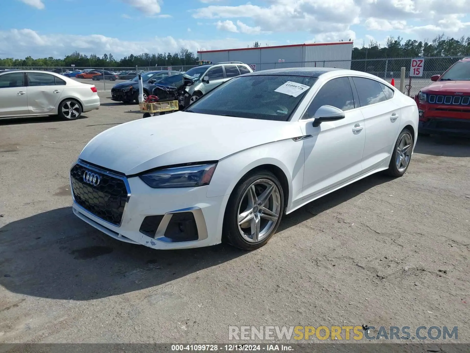 2 fotografías del automóvil dañado WAUDACF57MA014820 AUDI A5 SPORTBACK 2021