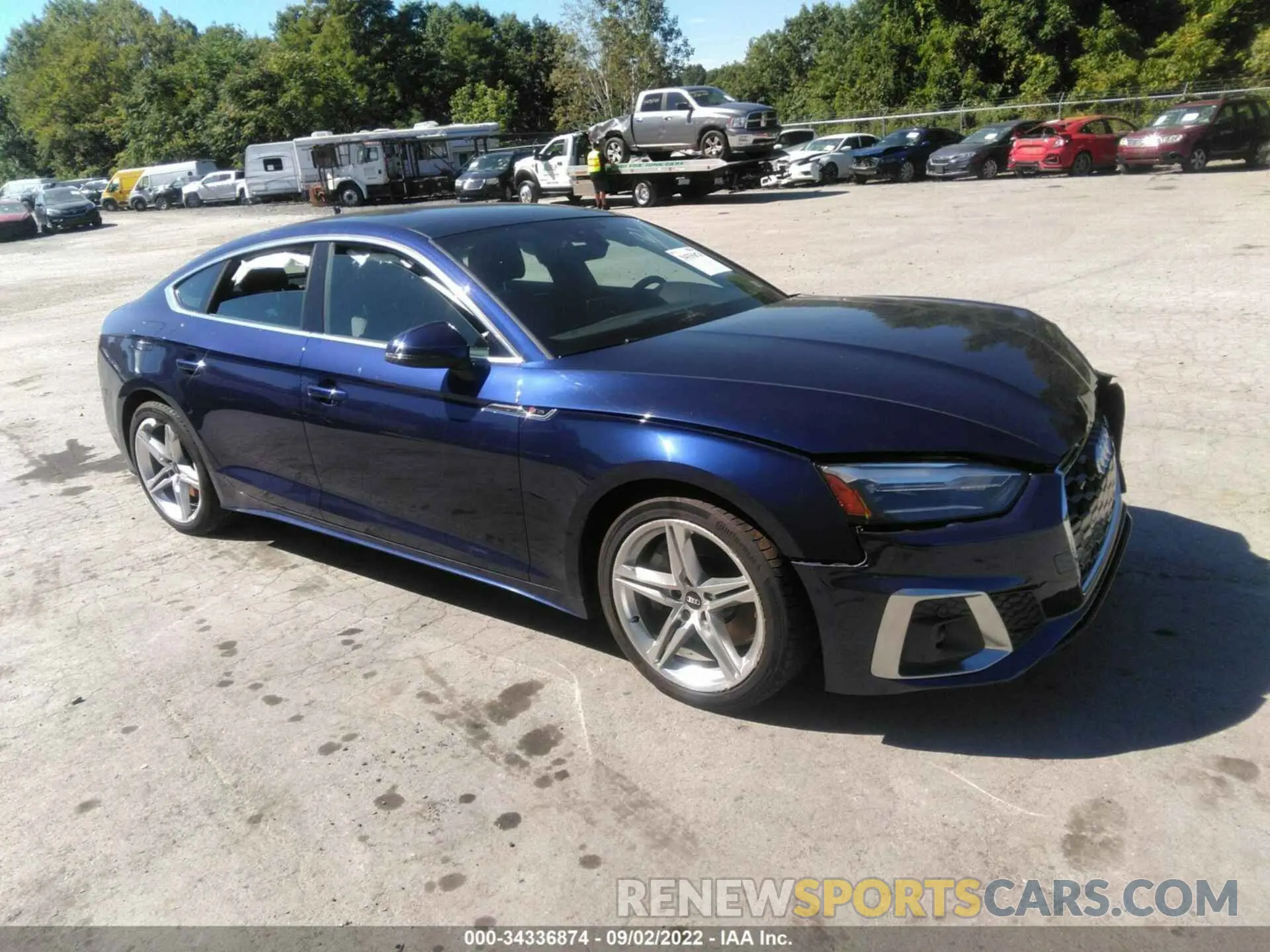 1 fotografías del automóvil dañado WAUDACF59MA044479 AUDI A5 SPORTBACK 2021