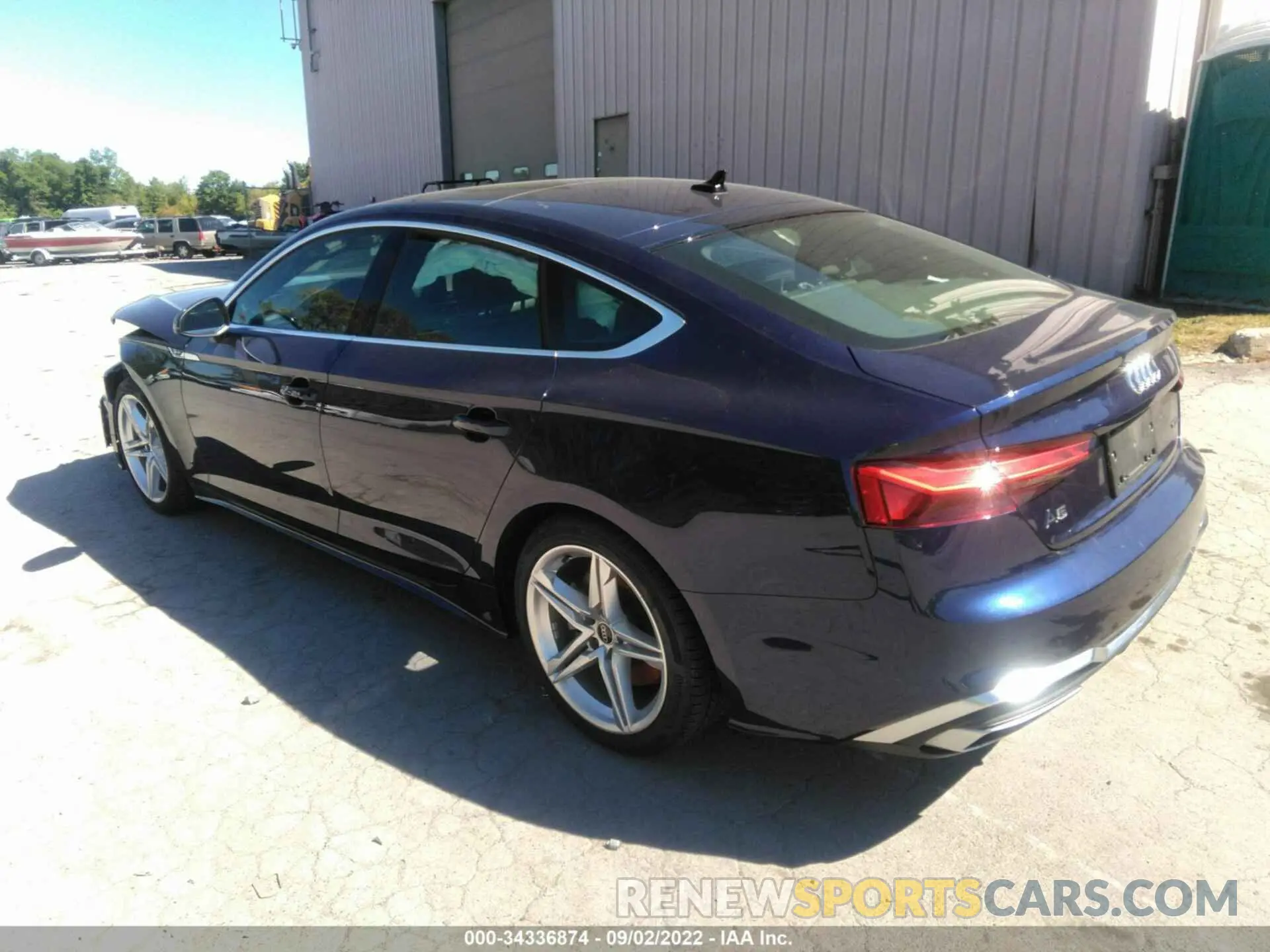 3 fotografías del automóvil dañado WAUDACF59MA044479 AUDI A5 SPORTBACK 2021