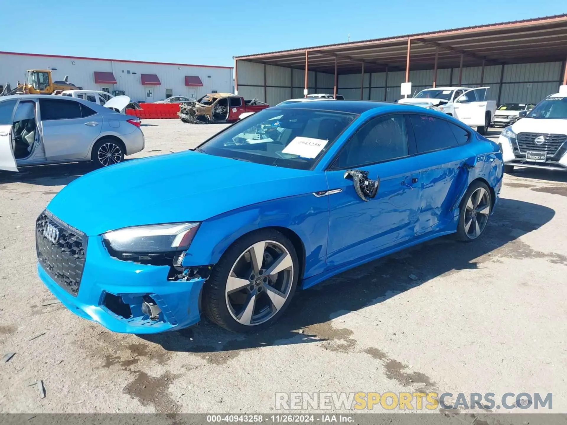 2 fotografías del automóvil dañado WAUFACF51MA042587 AUDI A5 SPORTBACK 2021