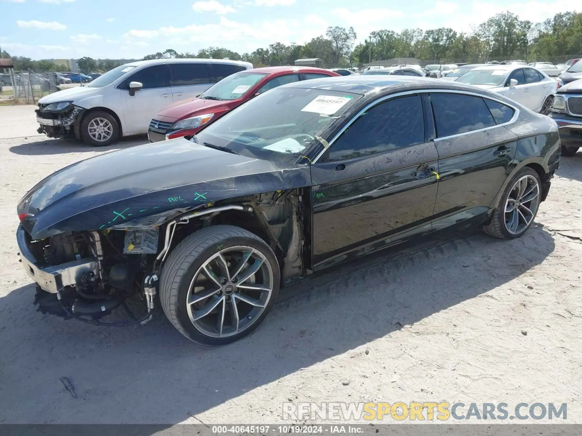 2 fotografías del automóvil dañado WAUFACF5XMA050302 AUDI A5 SPORTBACK 2021