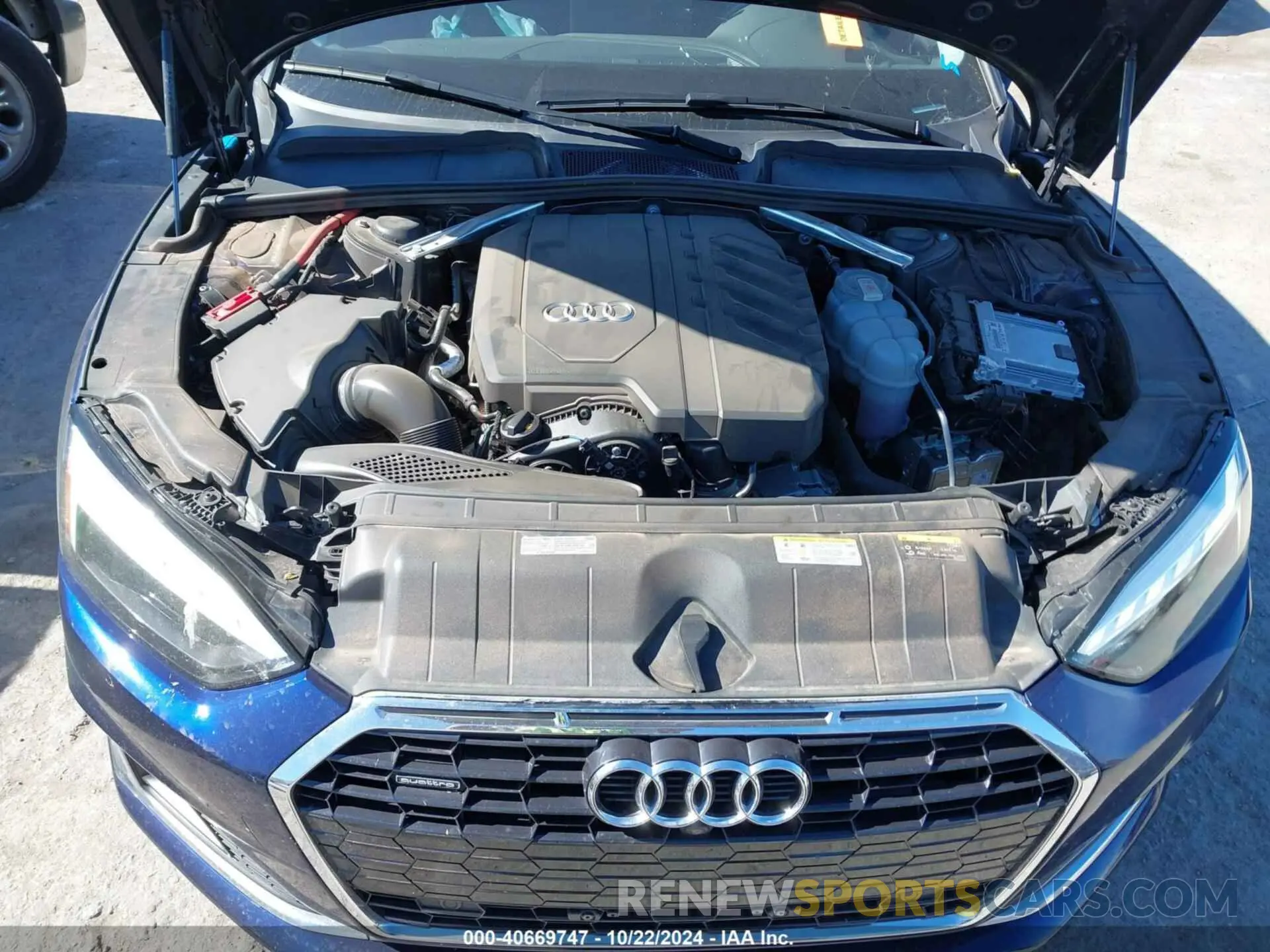 10 fotografías del automóvil dañado WAUCBCF55NA032596 AUDI A5 SPORTBACK 2022