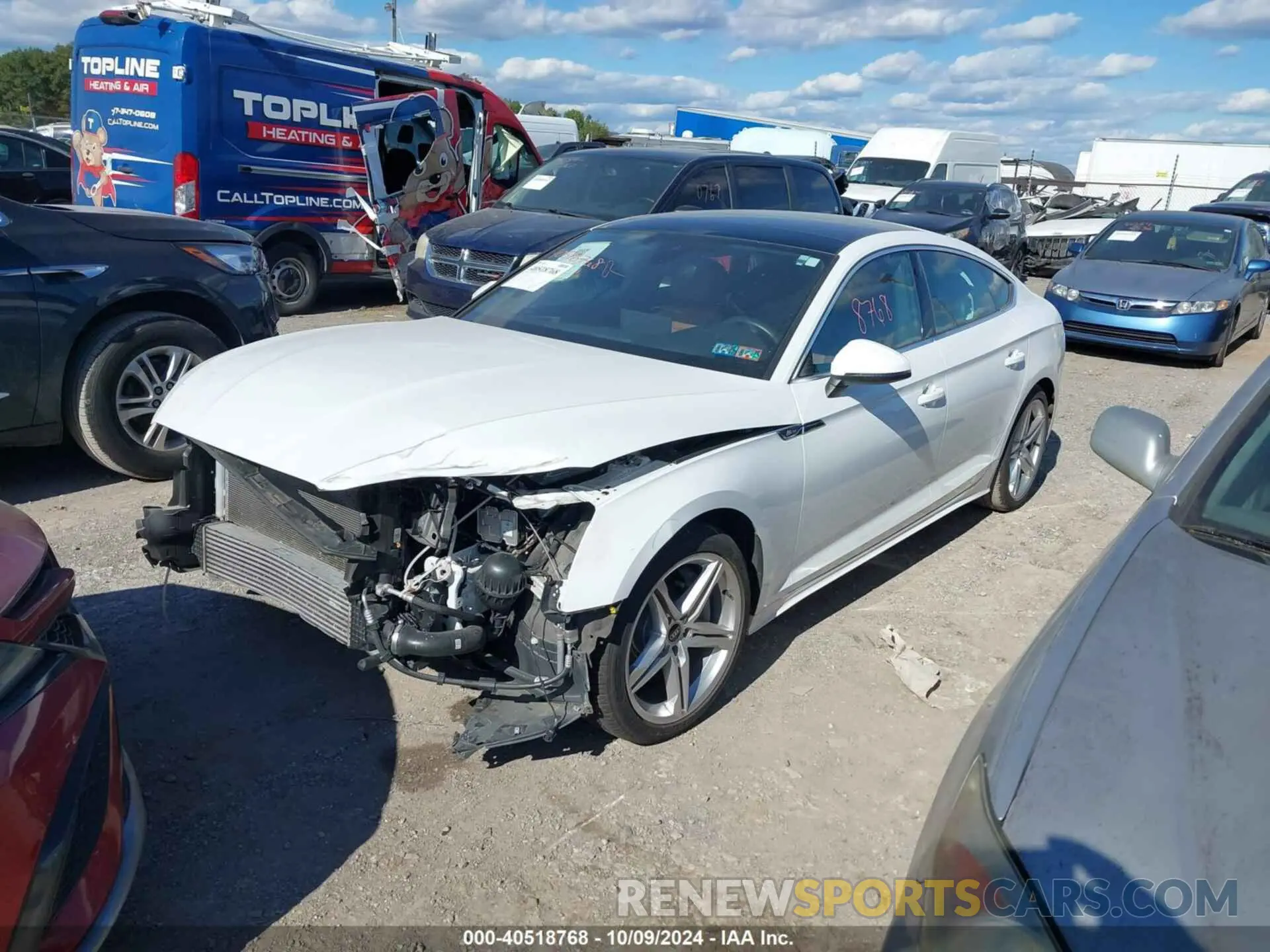 2 fotografías del automóvil dañado WAUDACF5XNA014991 AUDI A5 SPORTBACK 2022