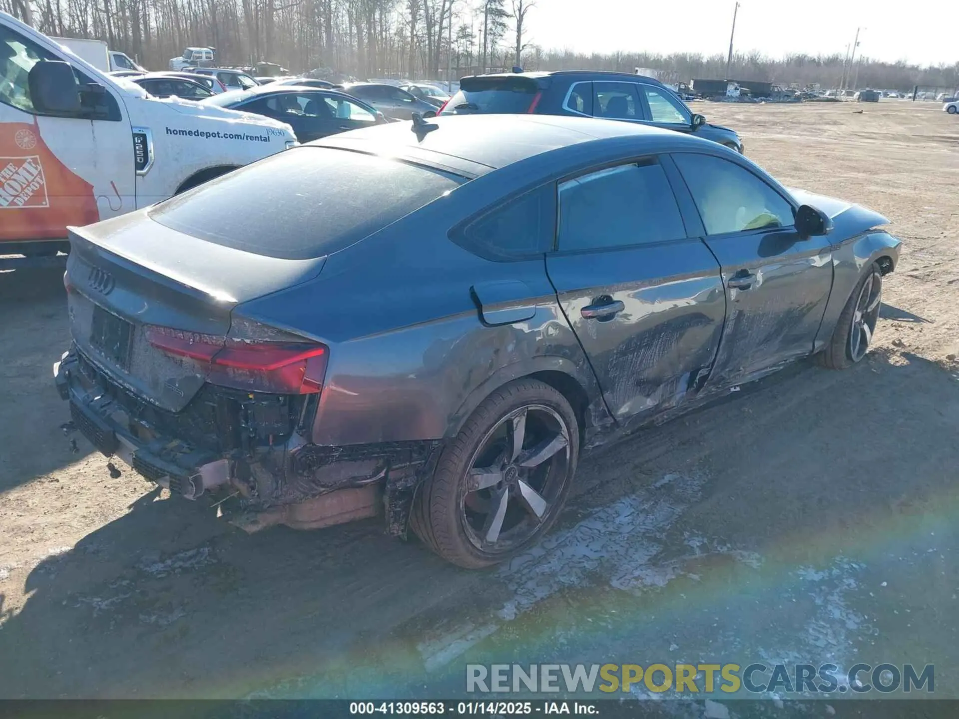 4 fotografías del automóvil dañado WAUFACF58PA055275 AUDI A5 SPORTBACK 2023