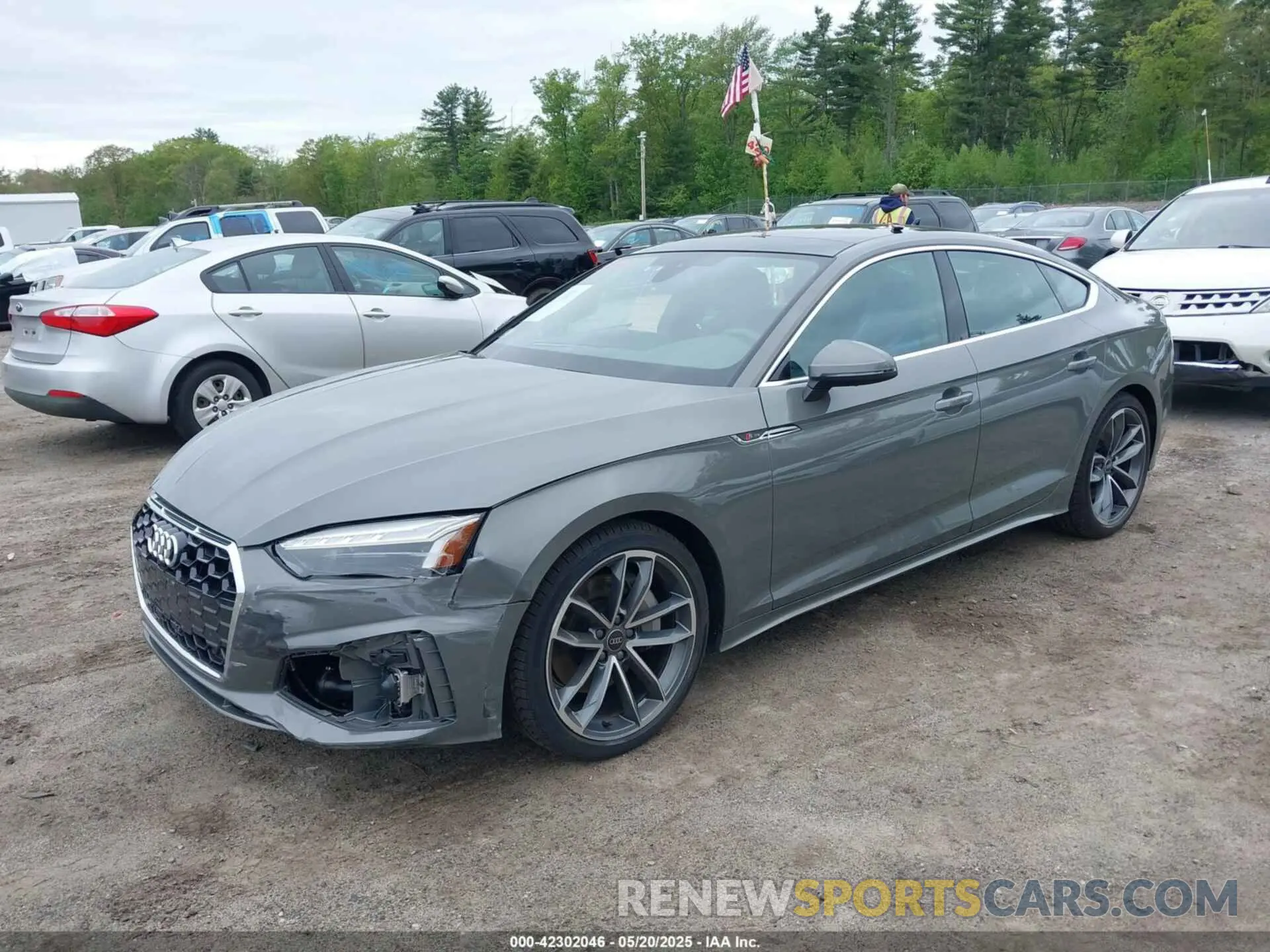 2 fotografías del automóvil dañado WAUFACF52RA132208 AUDI A5 SPORTBACK 2024