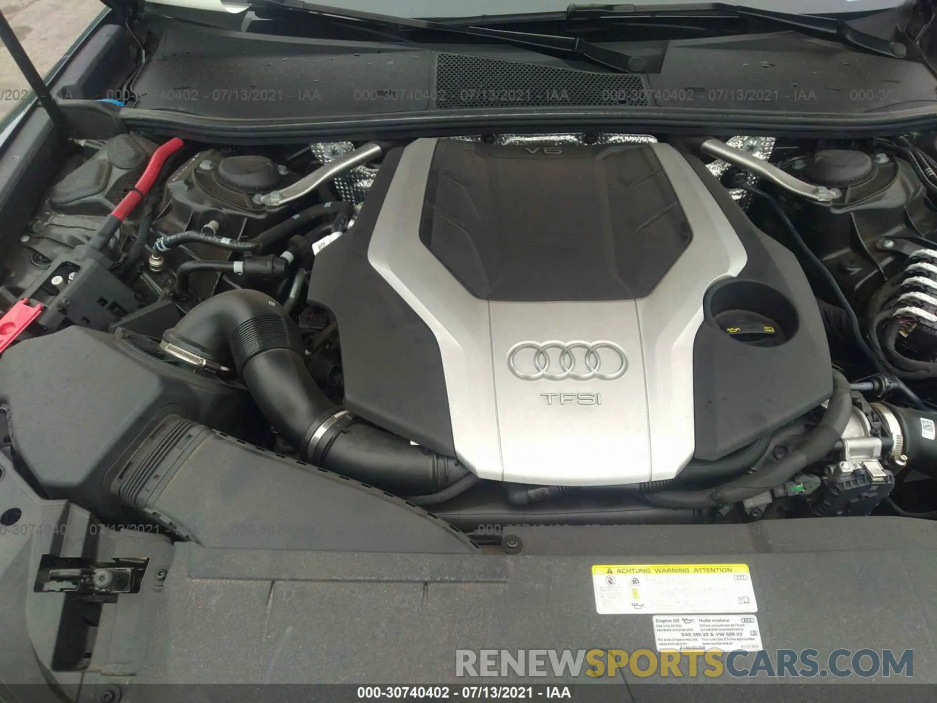 10 fotografías del automóvil dañado WAUK2AF20KN130414 AUDI A6 2019